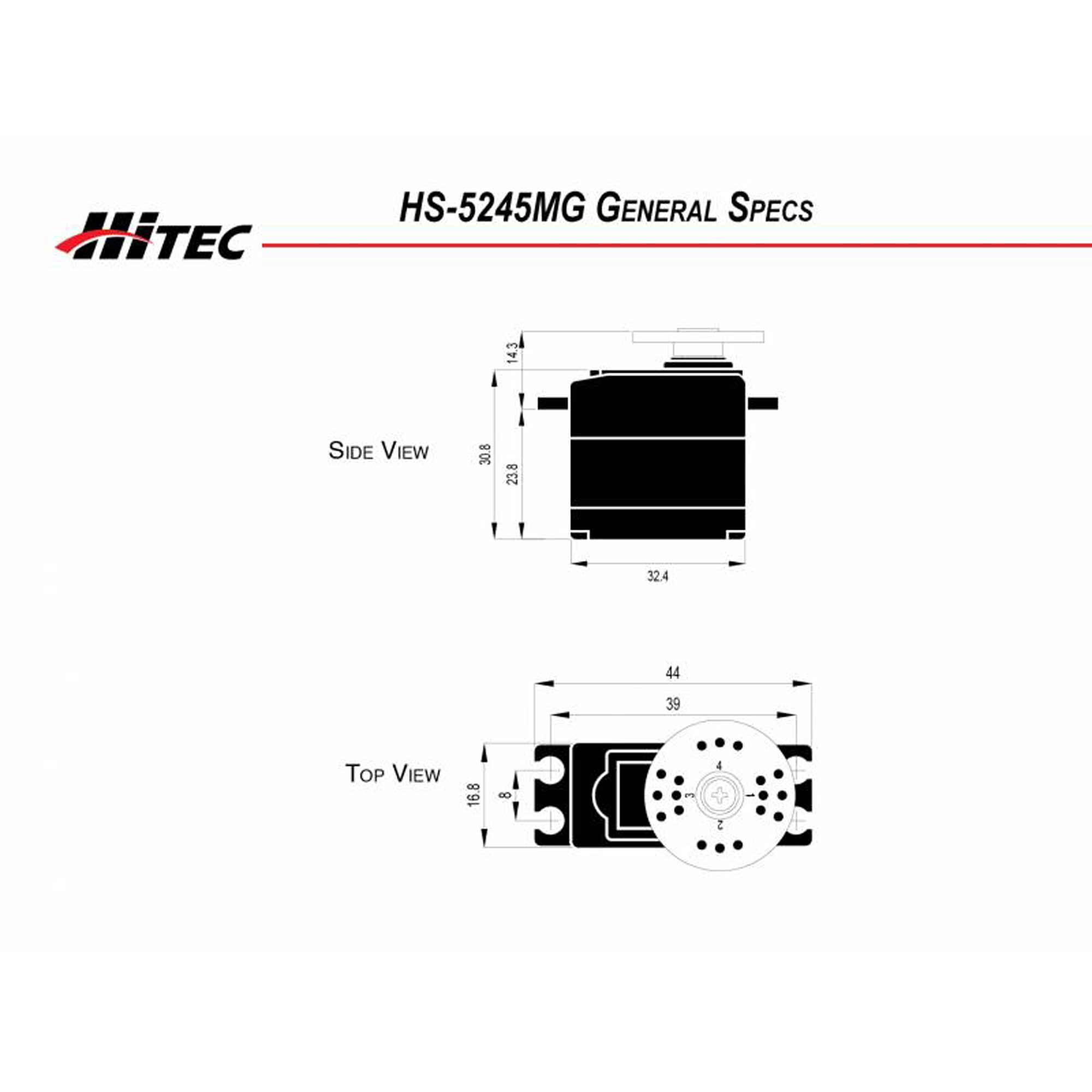 Hitec RCD Inc. HS-5245MG Mini Digital Metal Gear Servo