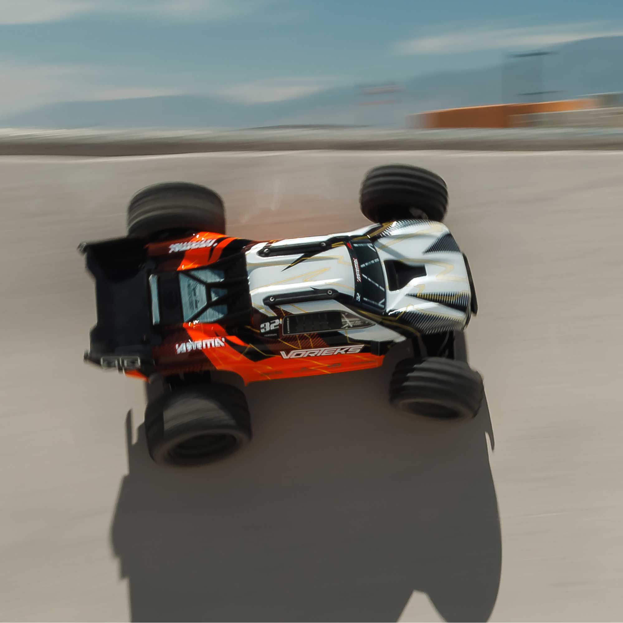 ARRMA 1/10 VORTEKS 2WD RTR Brushed Stadium Truck (Battery & Charger Included), Orange