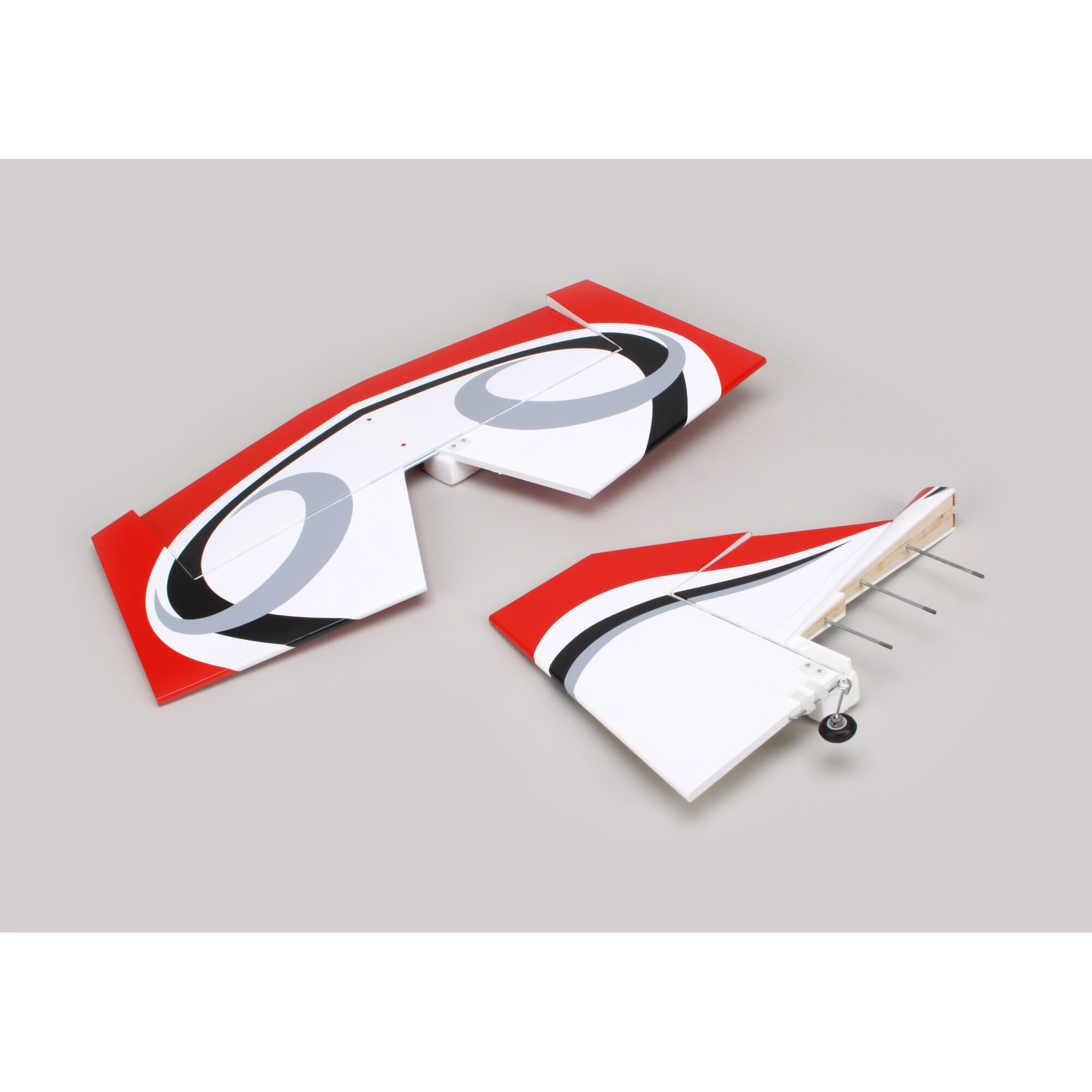 Hangar 9 Twist 60 (True Red) Tail Set with Elev, Fin, Rudder