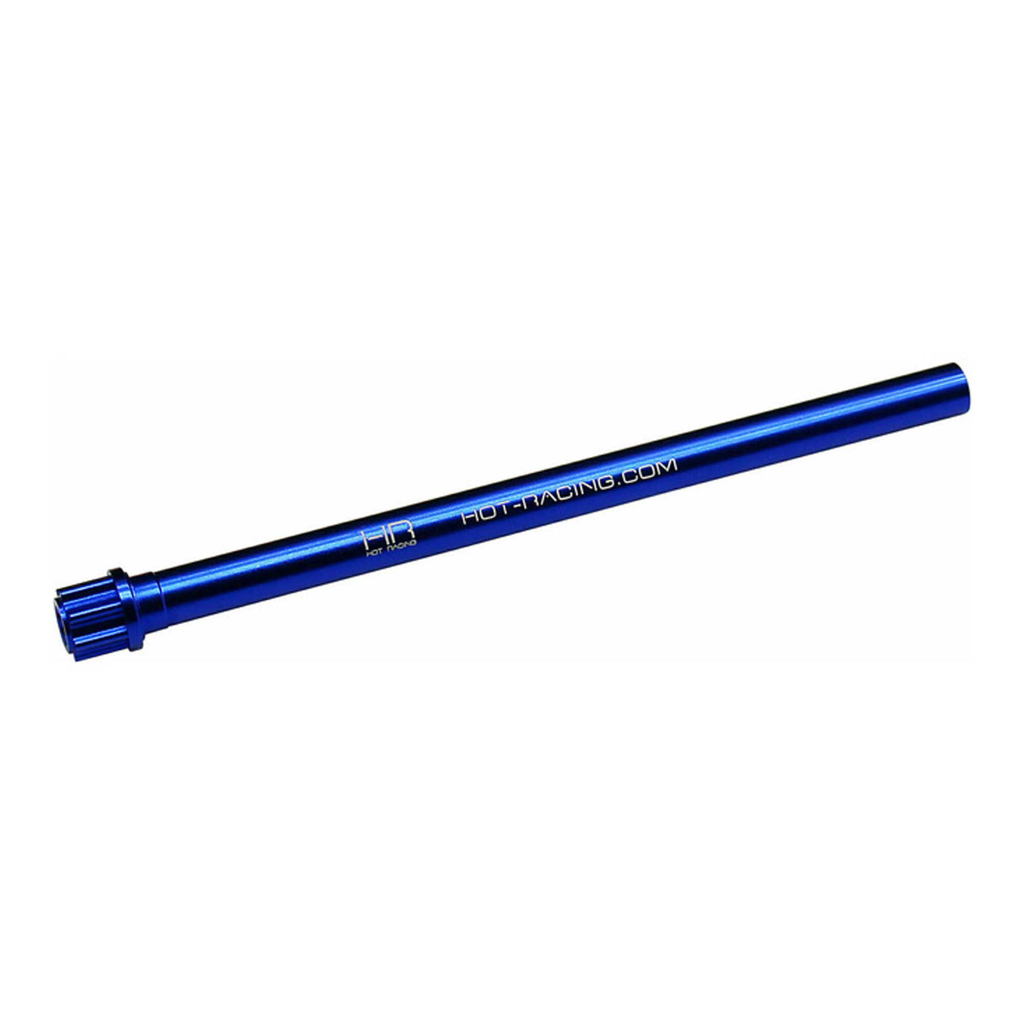 Hot Racing Aluminum Center Driveshaft, 1/10 Traxxas Mini Max, Blue