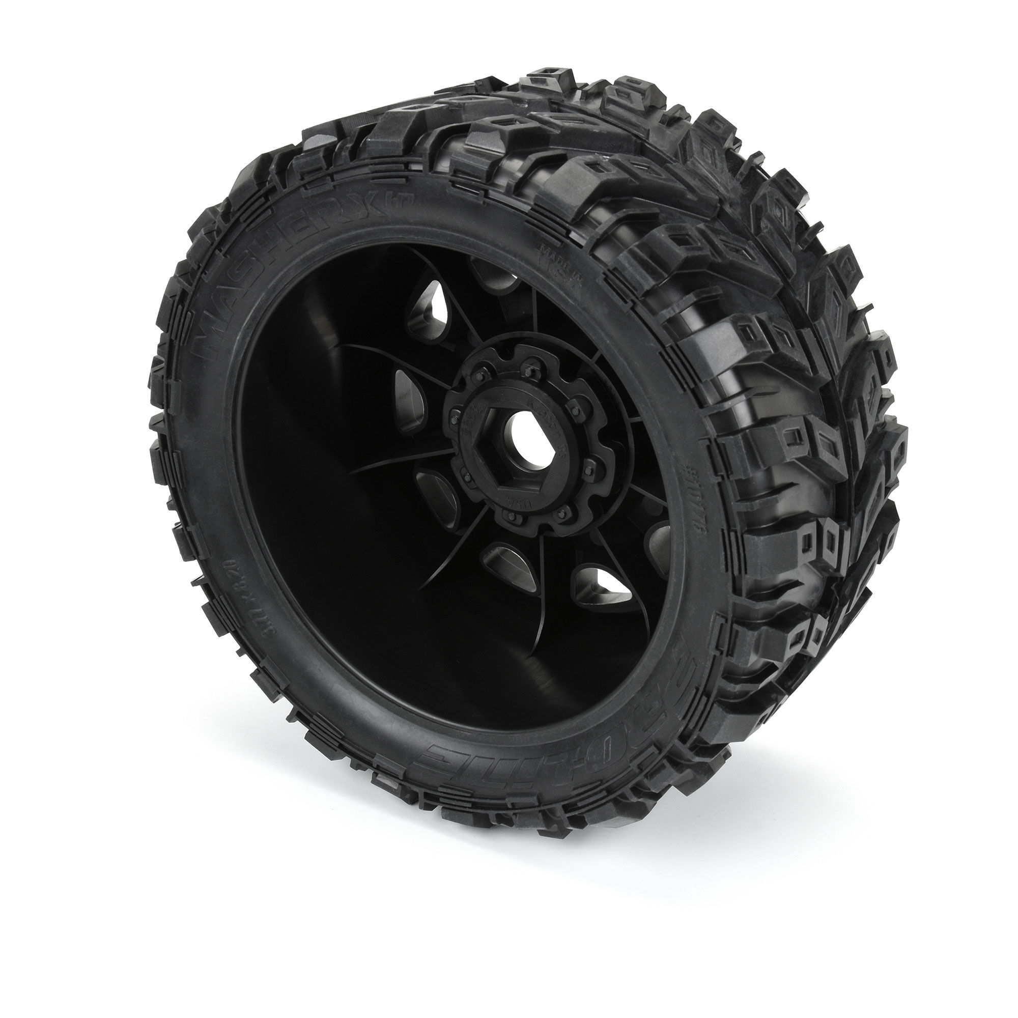 Pro-Line Racing 1/6 Masher X HP BELTED F/R 5.7” Tires MTD 24mm Blk Raid 8x48 Hex (2)