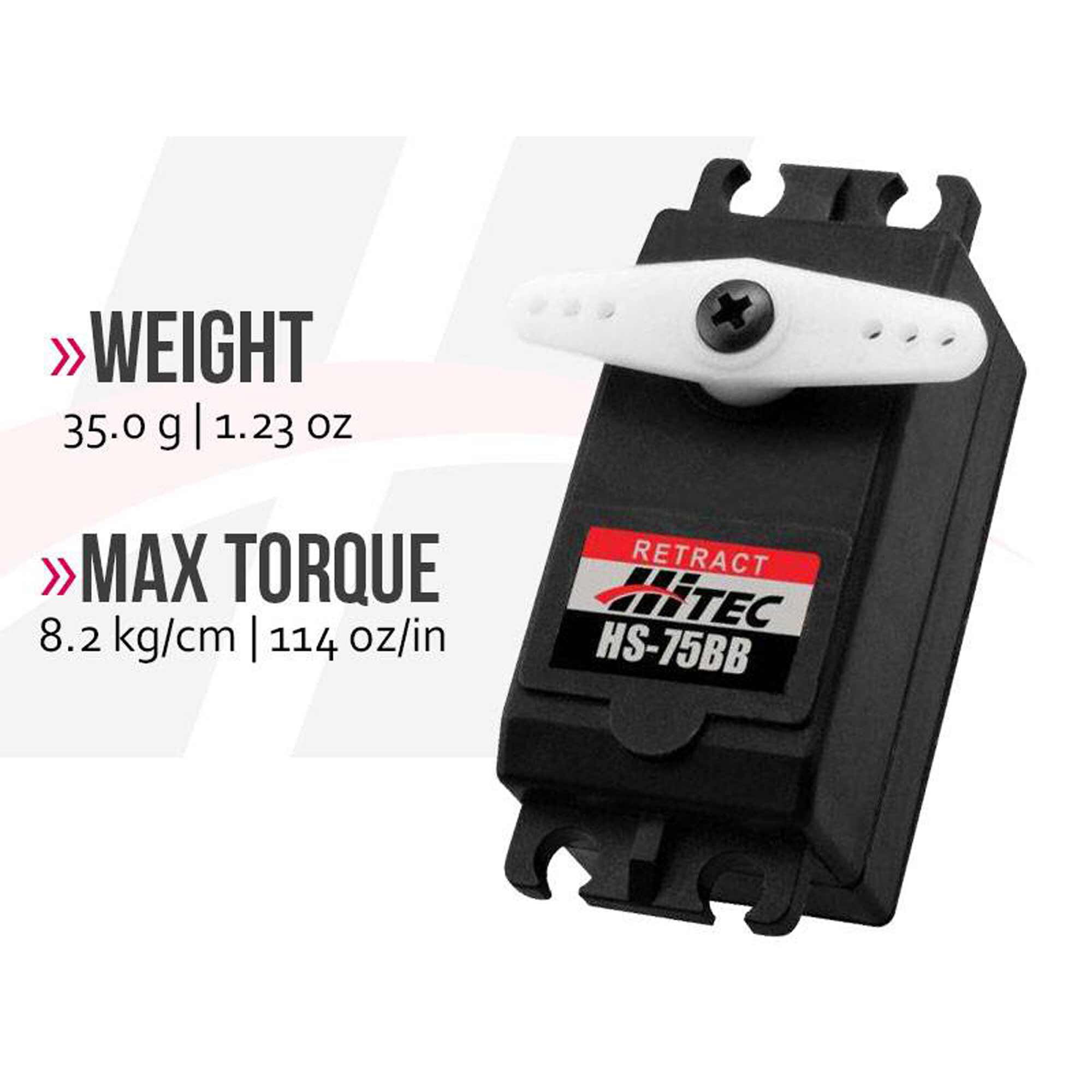 Hitec RCD Inc. HS-75BB Low Profile Analog Retract Servo