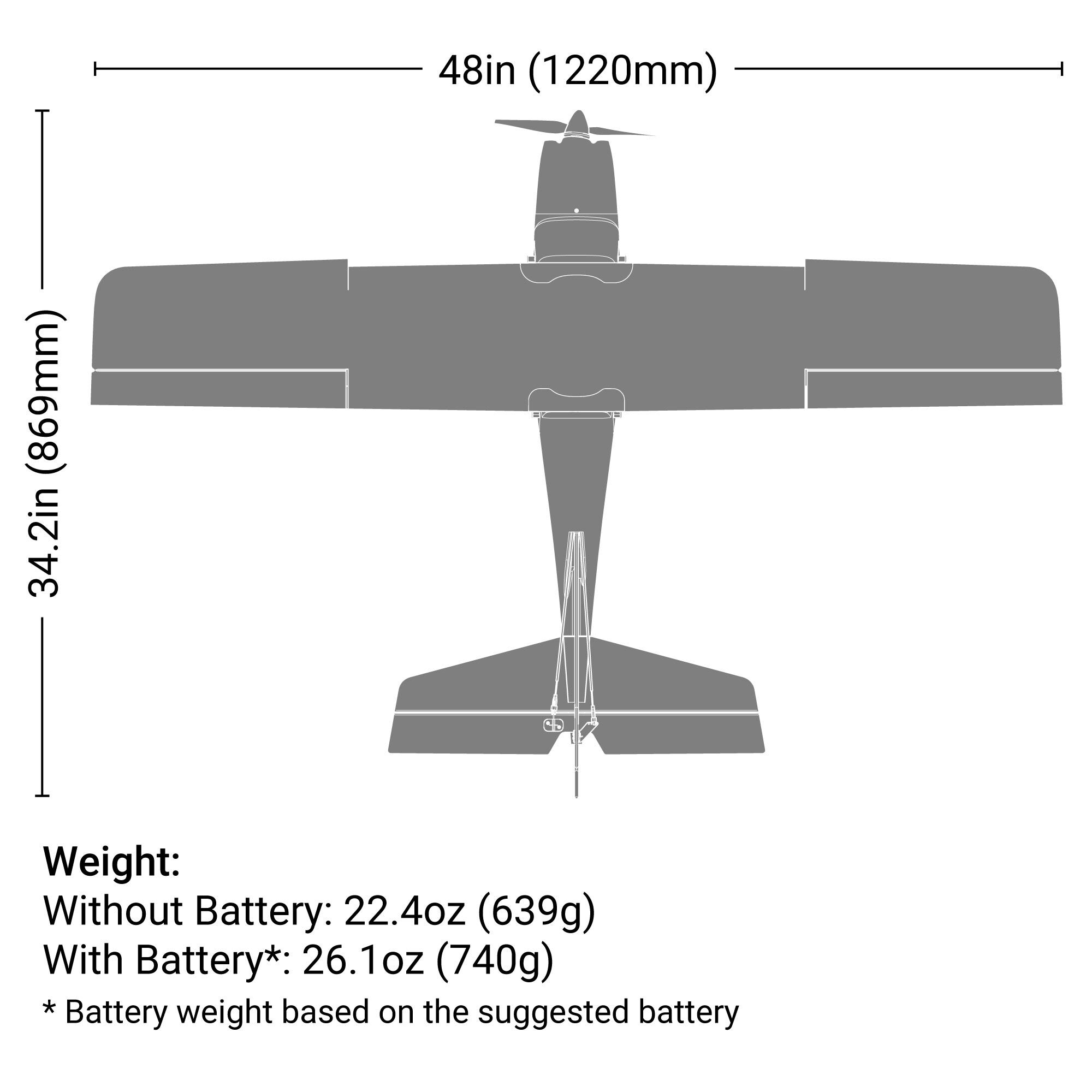 HobbyZone Apprentice S 2 1.2m RTF Basic with SAFE
