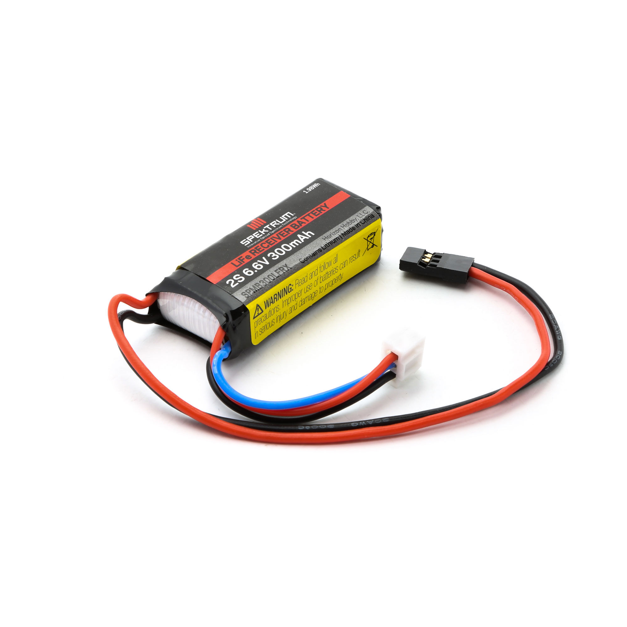 Spektrum 6.6V 300mAh 2S LiFe Receiver Battery: Universal Receiver