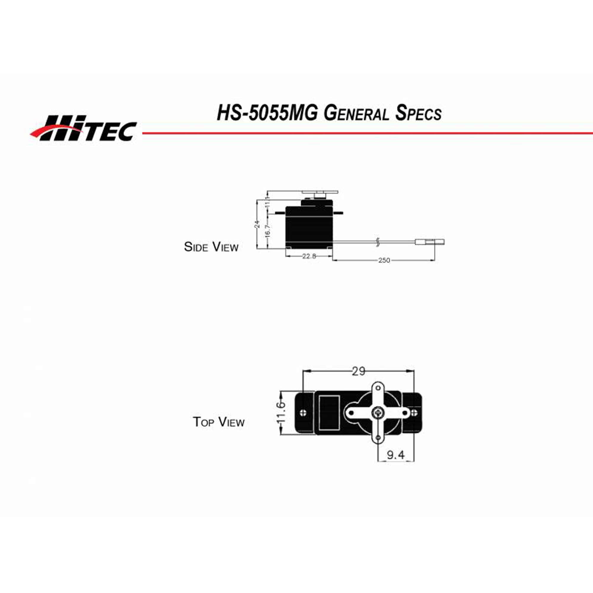 Hitec RCD Inc. HS-5055MG Sub-Micro Digital Metal Gear Feather Servo