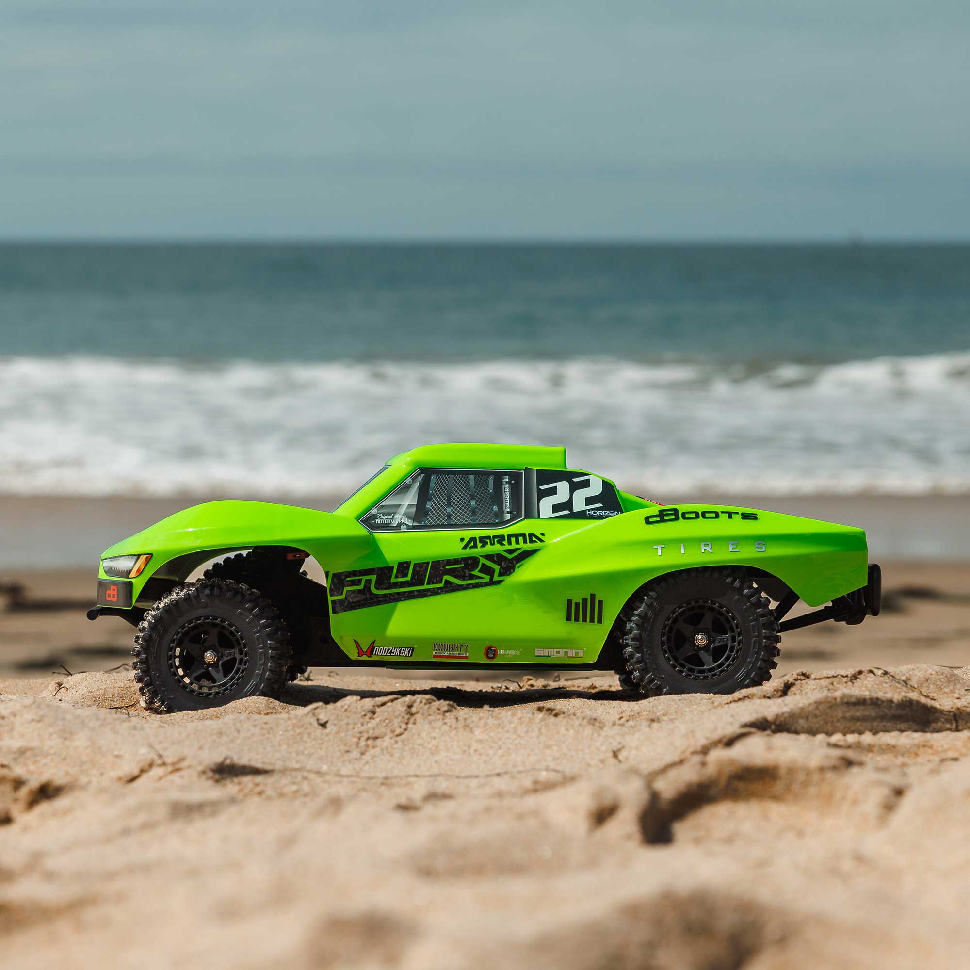 ARRMA 1/10 FURY 2WD RTR Brushed Short Course Truck, Green