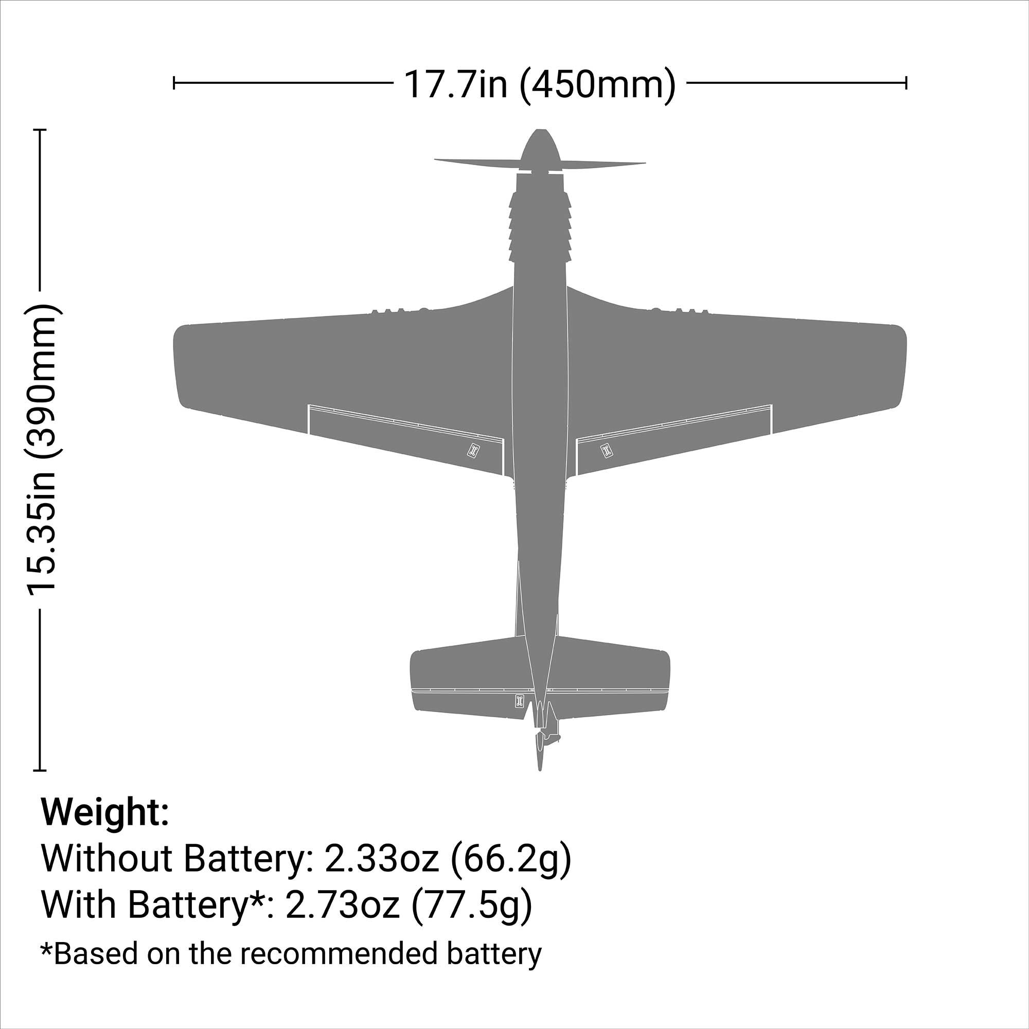 HobbyZone P-51D Mustang 450mm RTF with SAFE