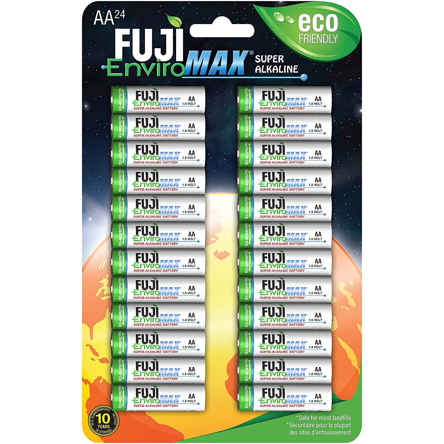 Fuji Novel Batteries EnviroMAX AA Alkaline Battery (24)