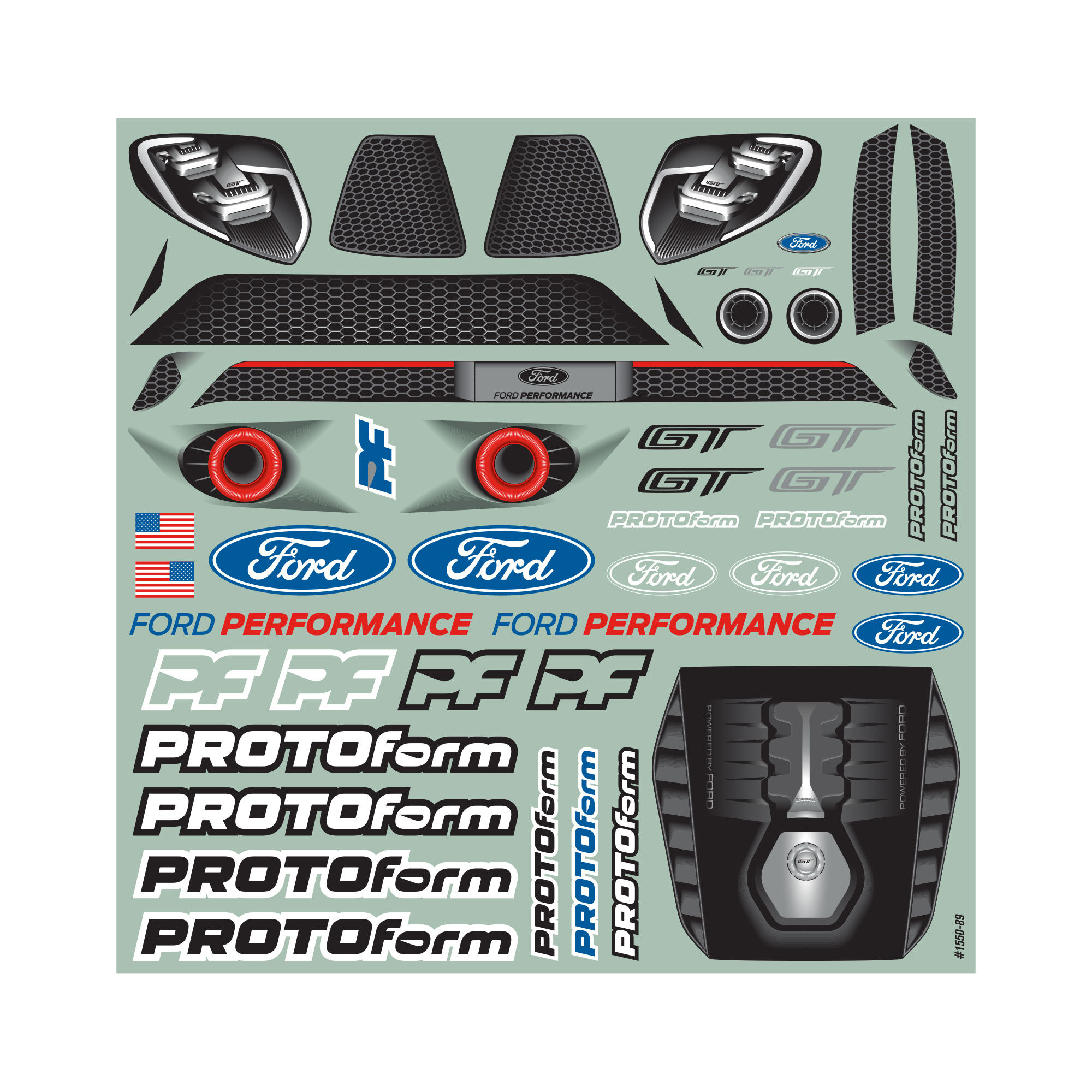 PROTOform 1/10 Ford GT LW Clear Body: 190mm Touring Car with LP shock towers