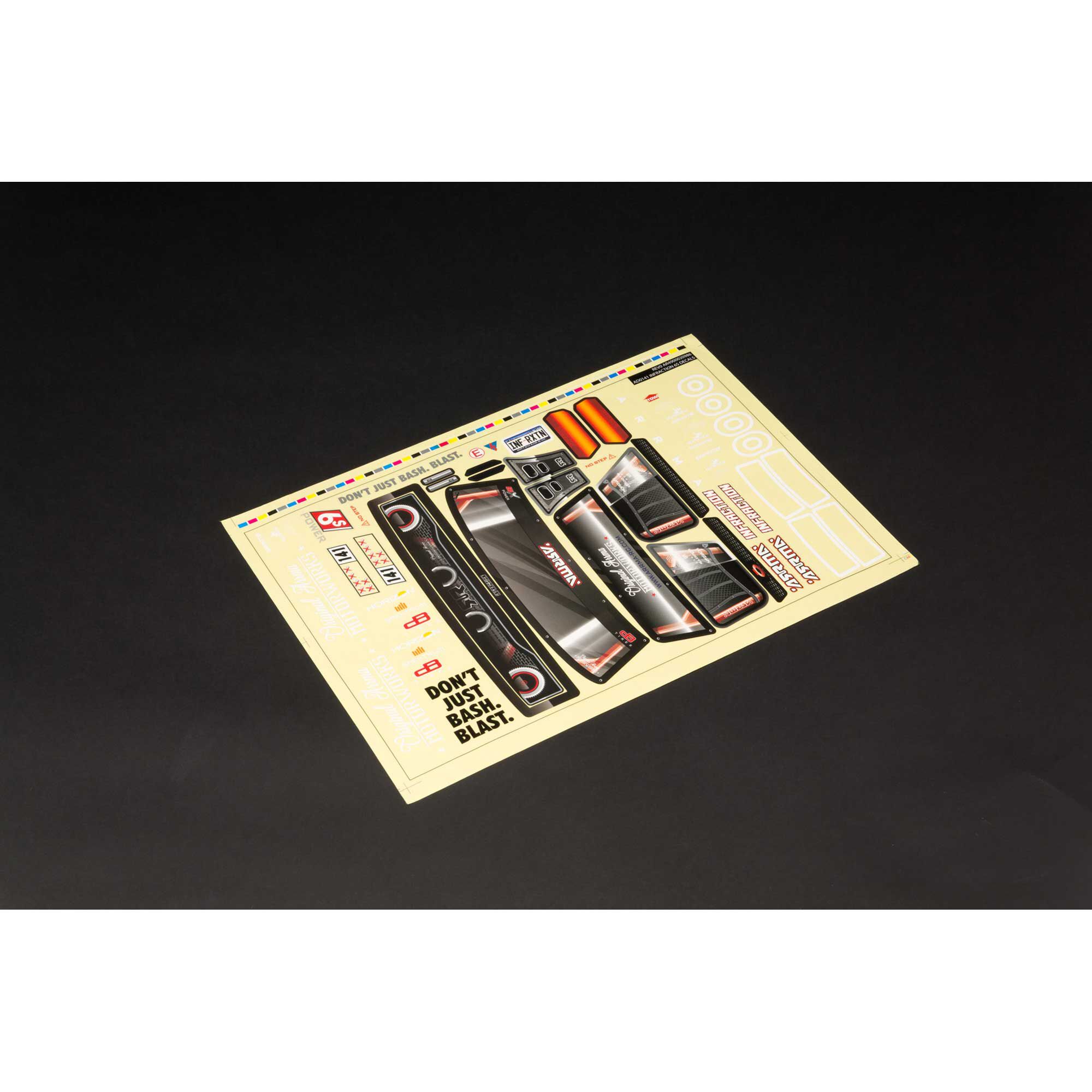 ARRMA 1/7 Clear Body with Decals: INFRACTION 6S BLX