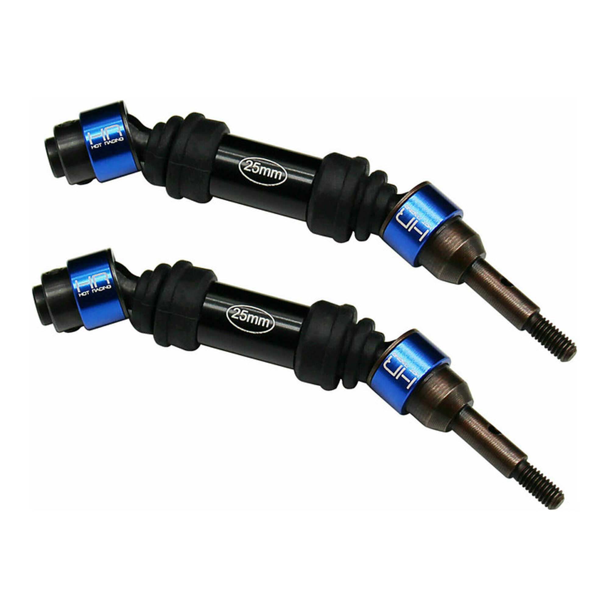 Hot Racing Metal CV Splined Driveshaft Set, 1/10 Traxxas Mini Maxx, Blue