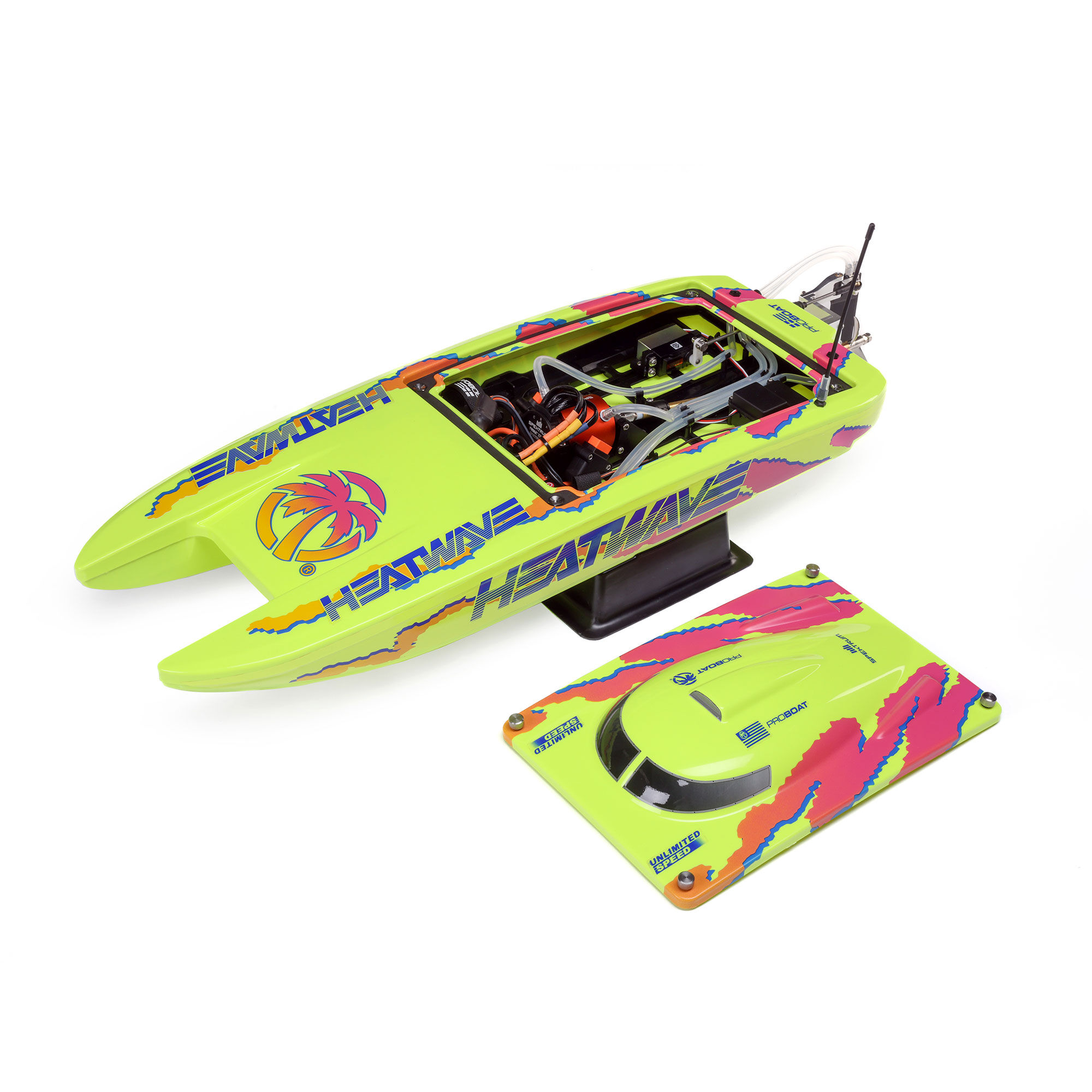 Pro Boat Blackjack 24" V2 Catamaran Brushless: RTR, Heat Wave Visual