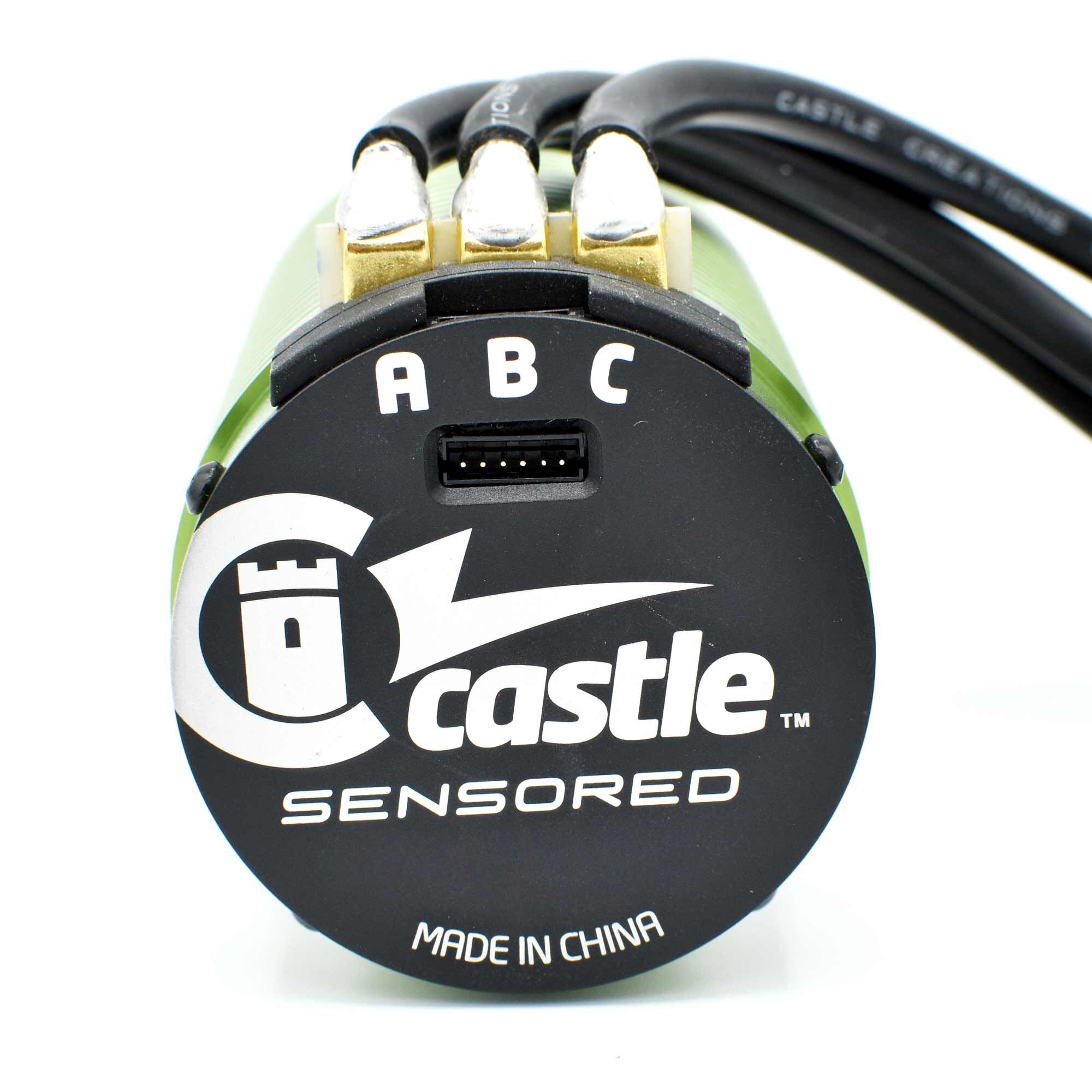 Castle Creations 4-pole Sensored Brushless Motor, 2028-800Kv 10AWG