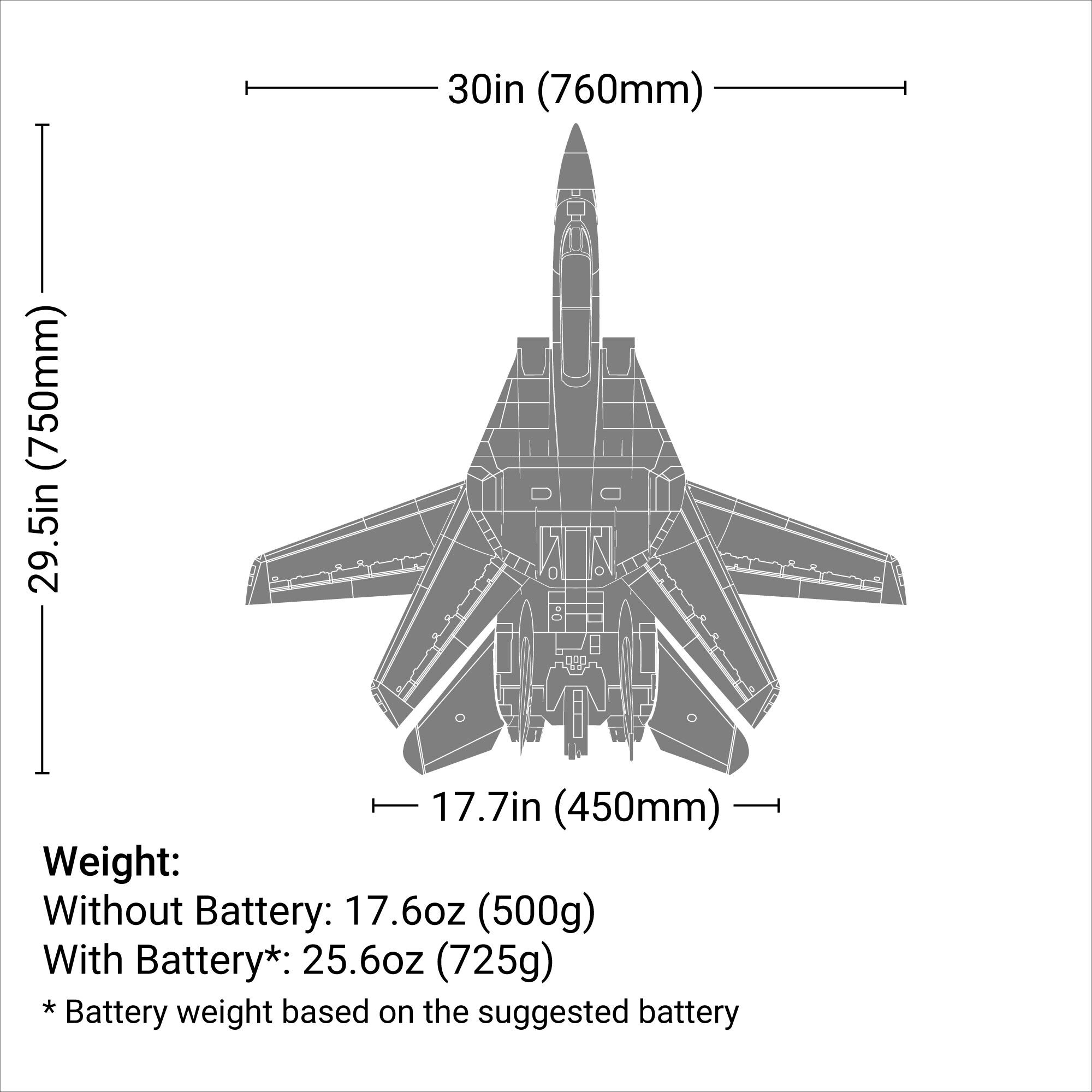 E-flite F-14 Tomcat Twin 40mm EDF BNF Basic