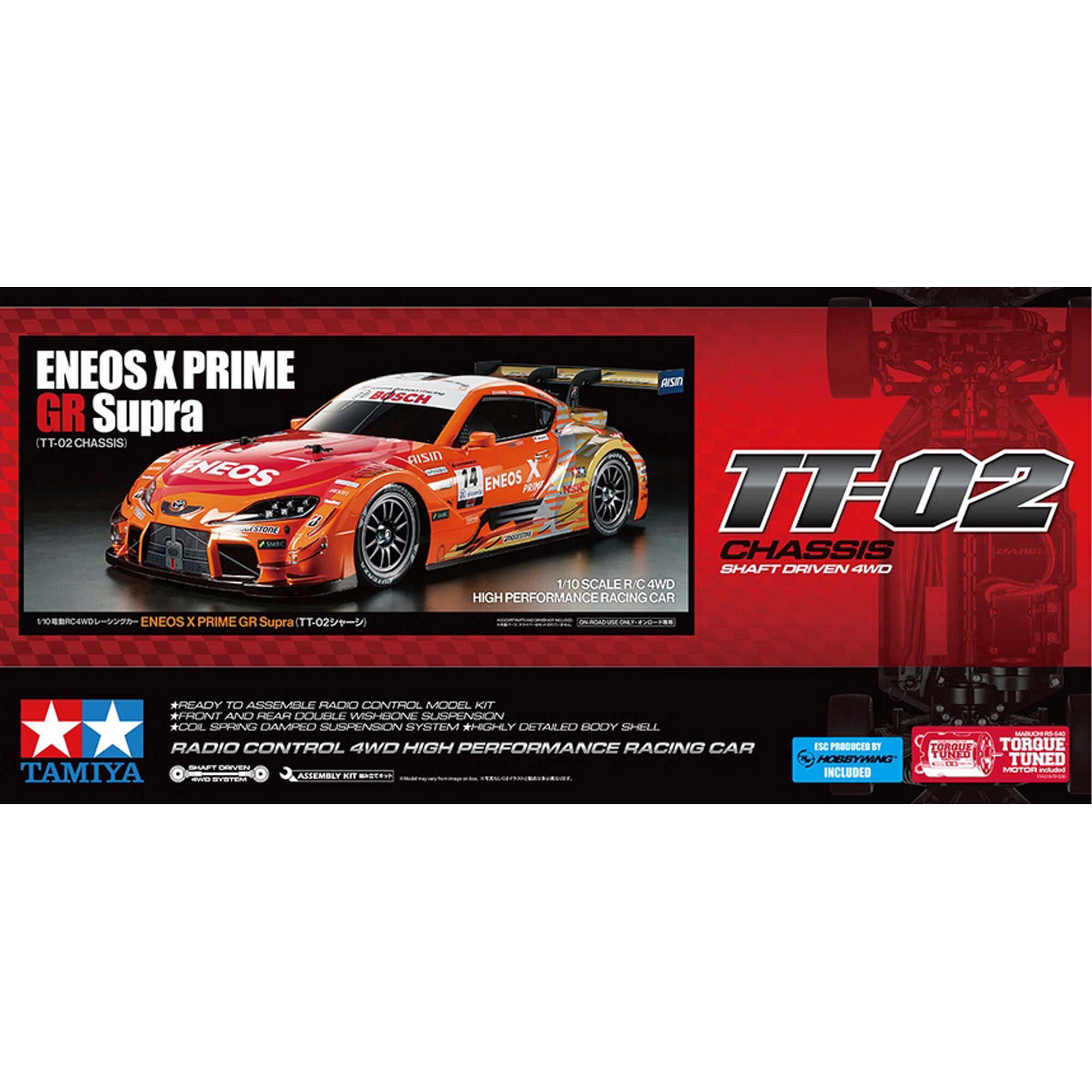 Tamiya 1/10 Eneos x Prime GR Supra TT-02 4x4 On-Road Touring Car Kit