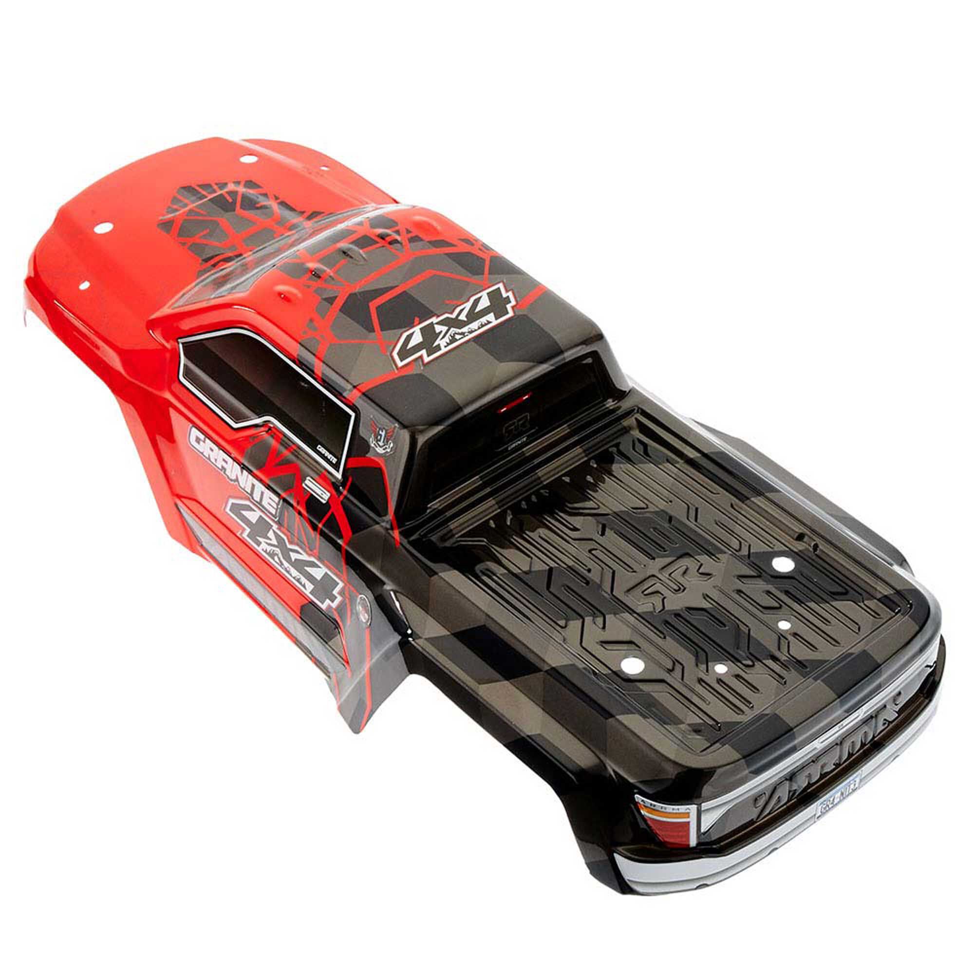 ARRMA Painted Body with Decal Trim, Red: GRANITE 4x4 MEGA