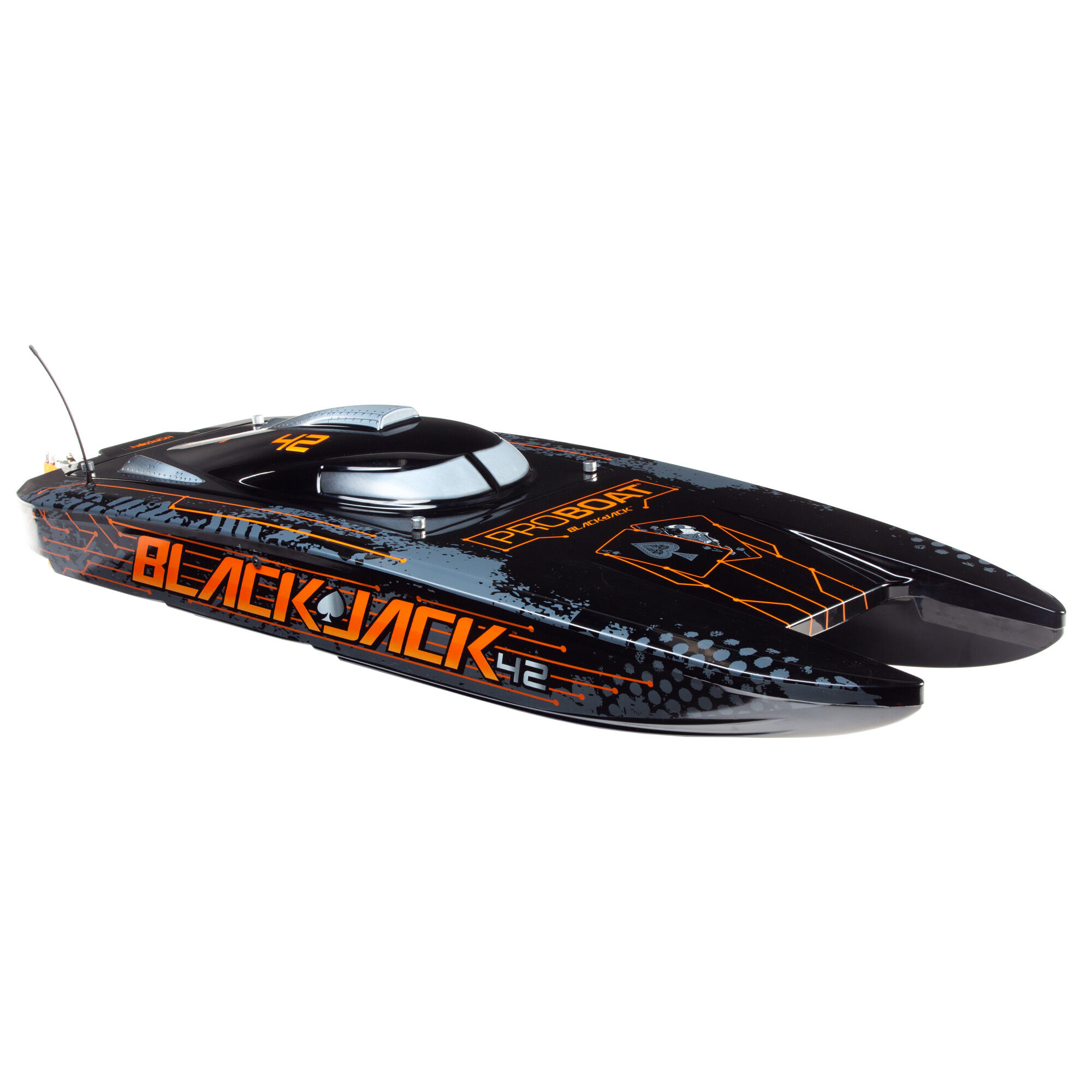 Pro Boat Blackjack 42" 8S Brushless Catamaran RTR, Black/Orange