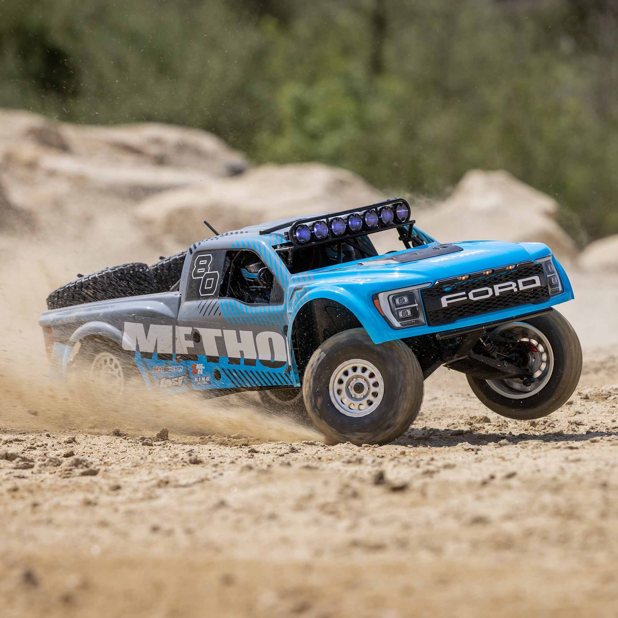 Losi 1/10 Baja Rey 2.0 Ford Raptor Method 3S 4X4 RTR Brushless, Blue