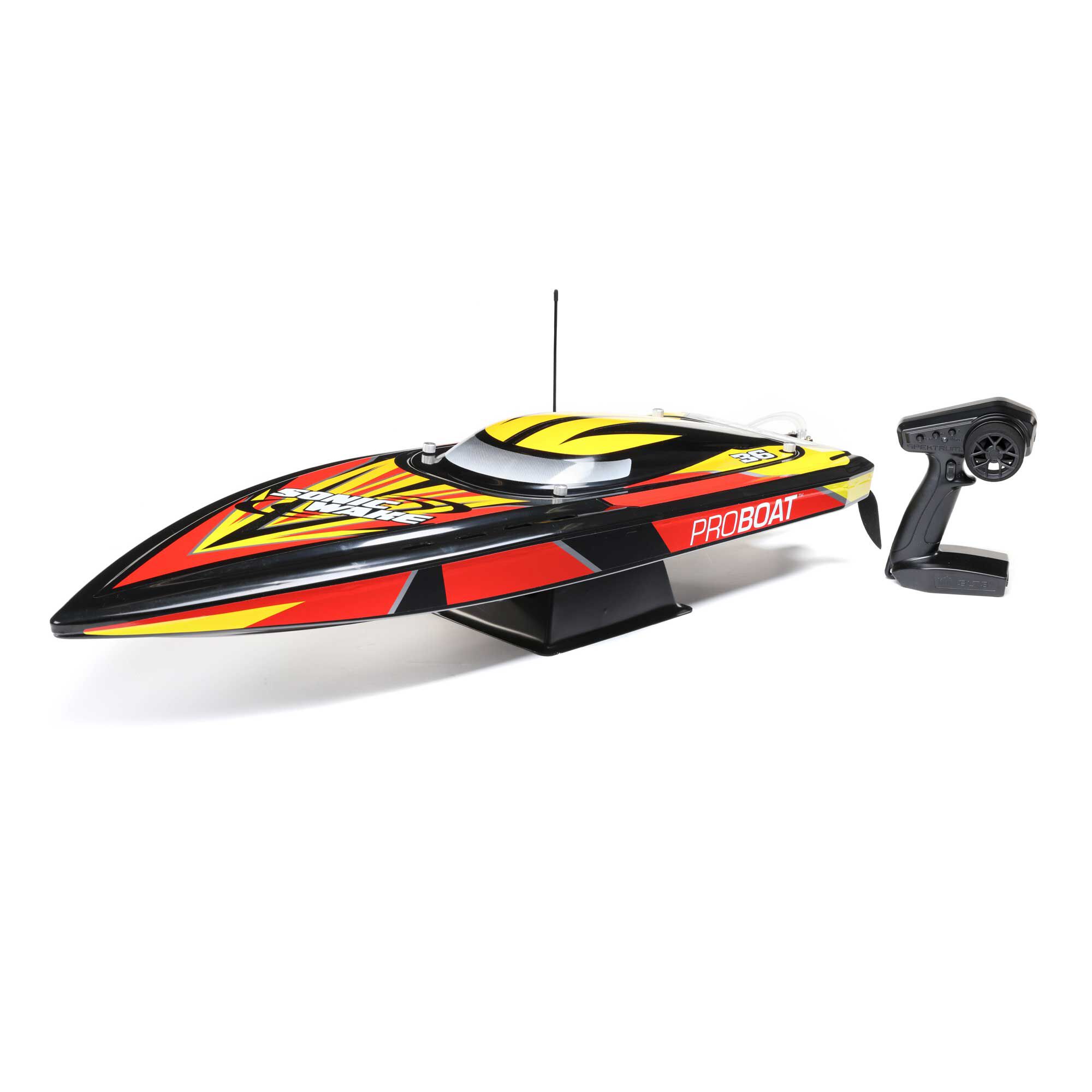 Pro Boat Sonicwake V2 36" Self-Righting Brushless Deep-V RTR, Black