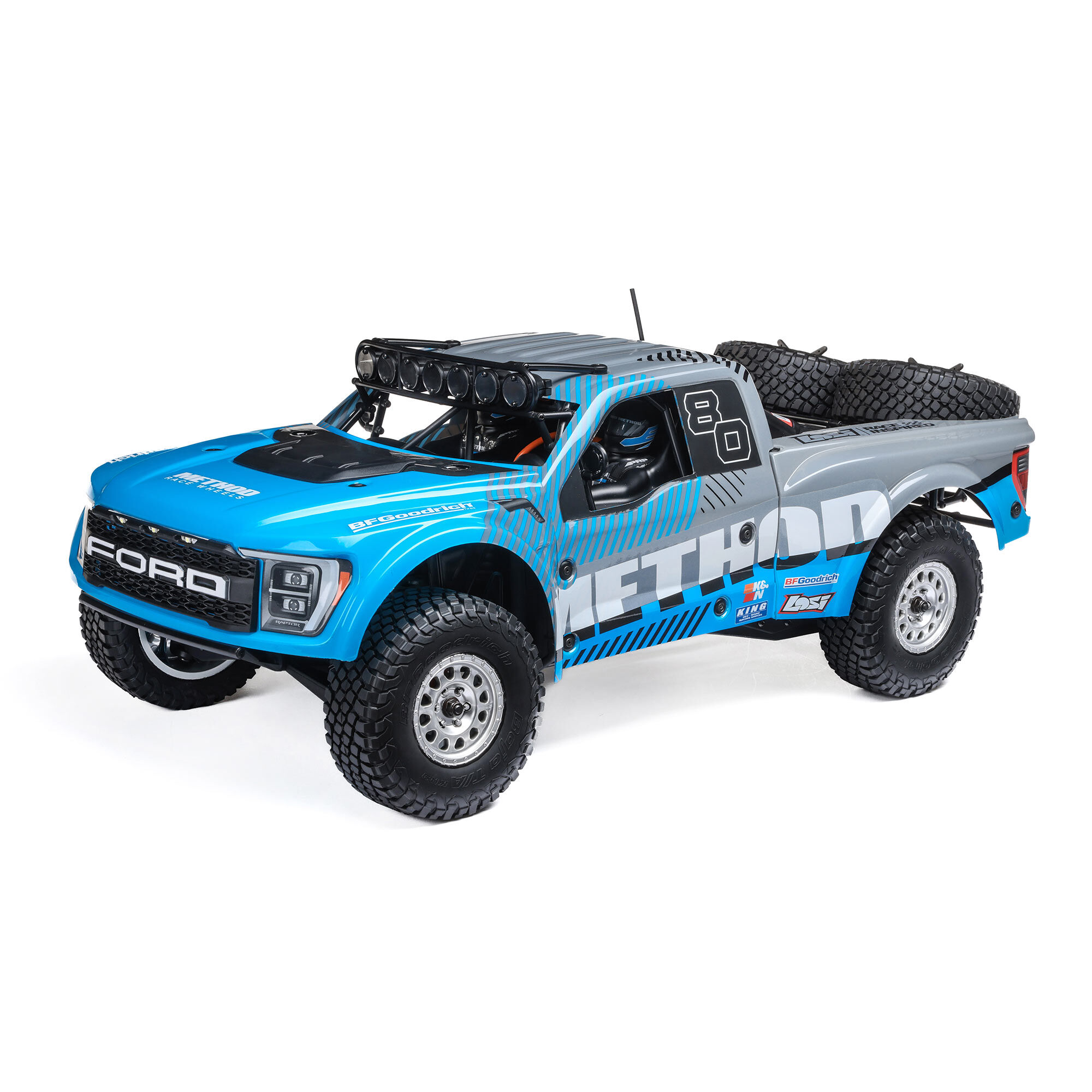 Losi 1/10 Baja Rey 2.0 Ford Raptor Method 3S 4X4 RTR Brushless, Blue