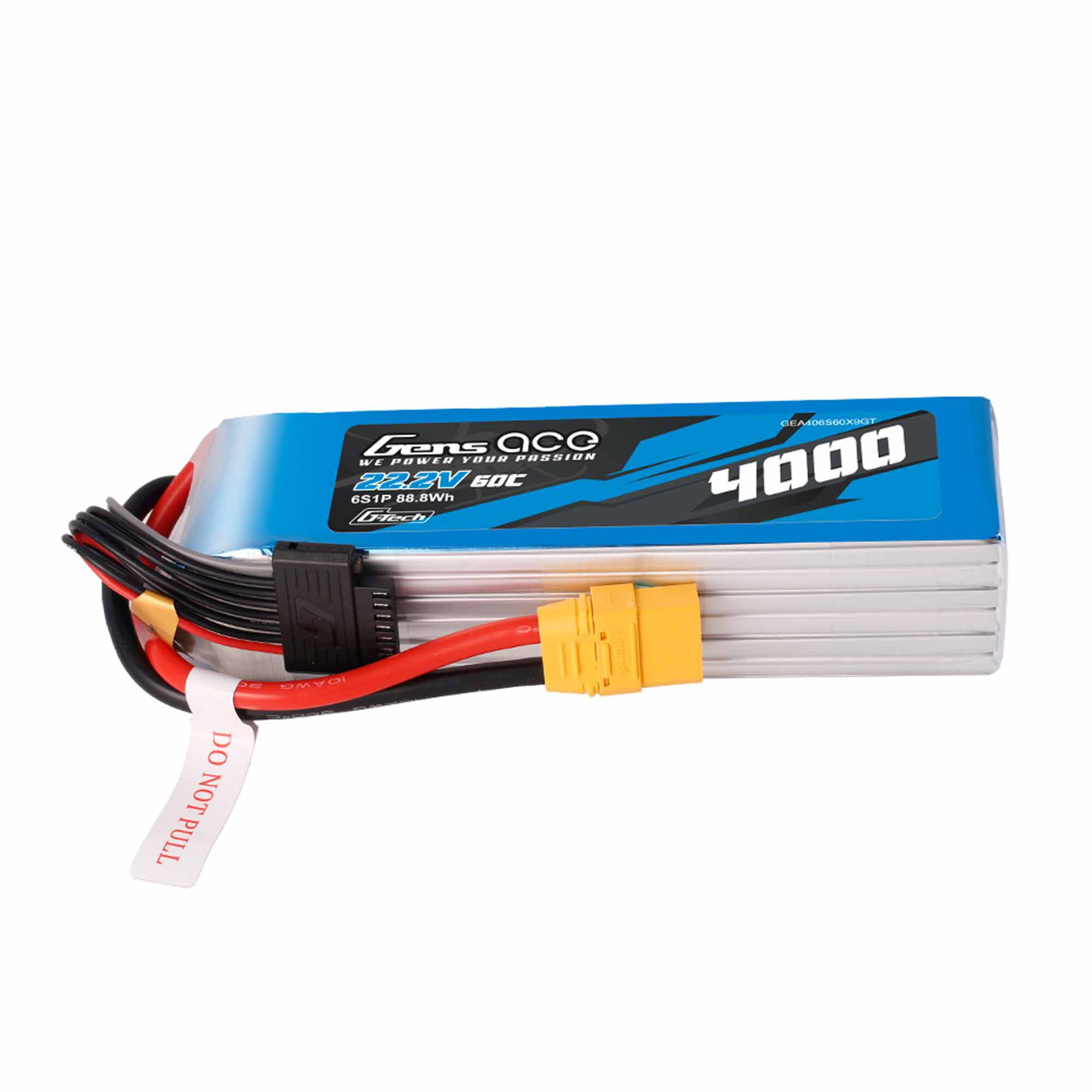 Gens ace 22.8V 4000mAh 6S 60C G-Tech LiPo Battery: XT90