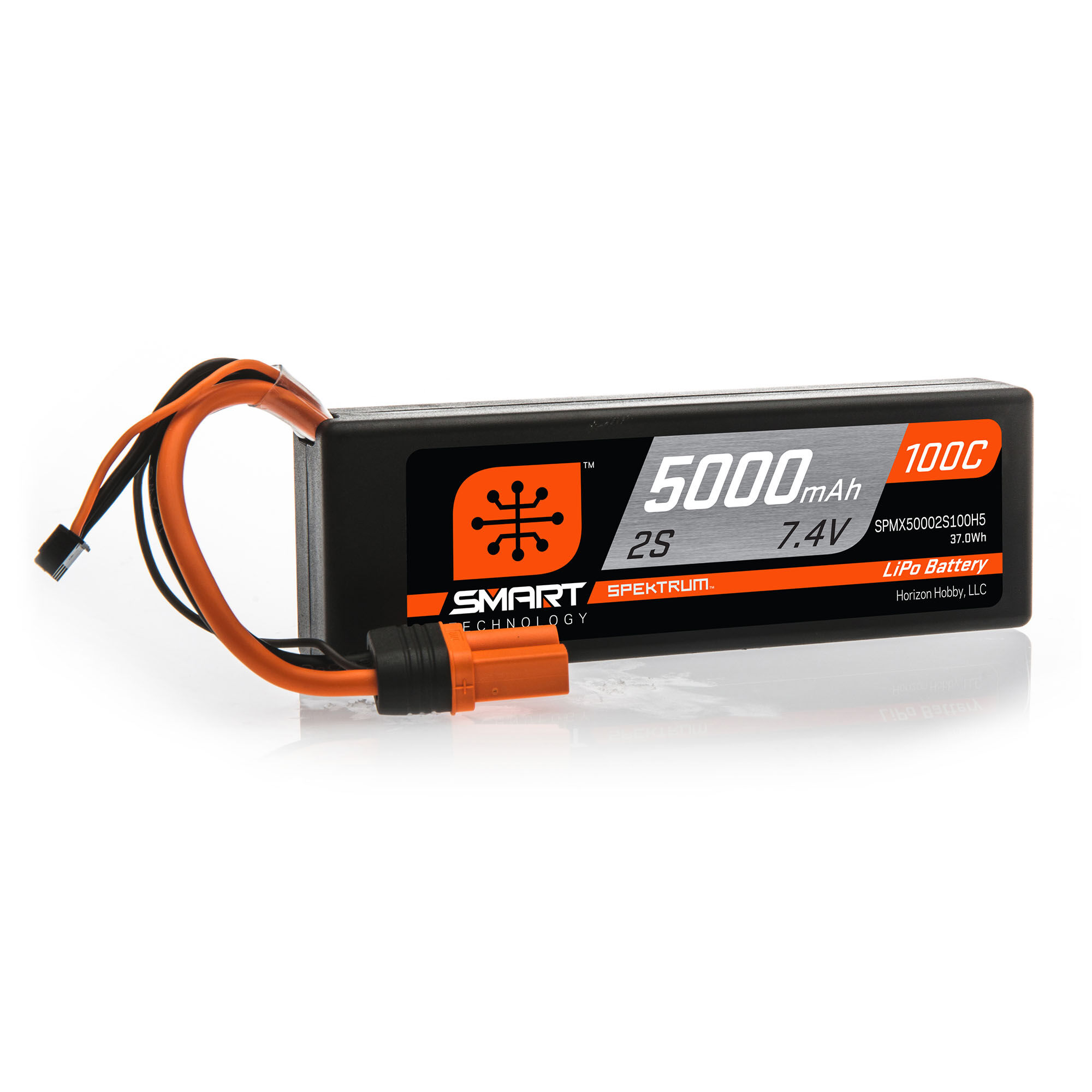 Spektrum Accessories 7.4V 5000mAh 2S 100C Smart Hardcase LiPo Battery: IC5