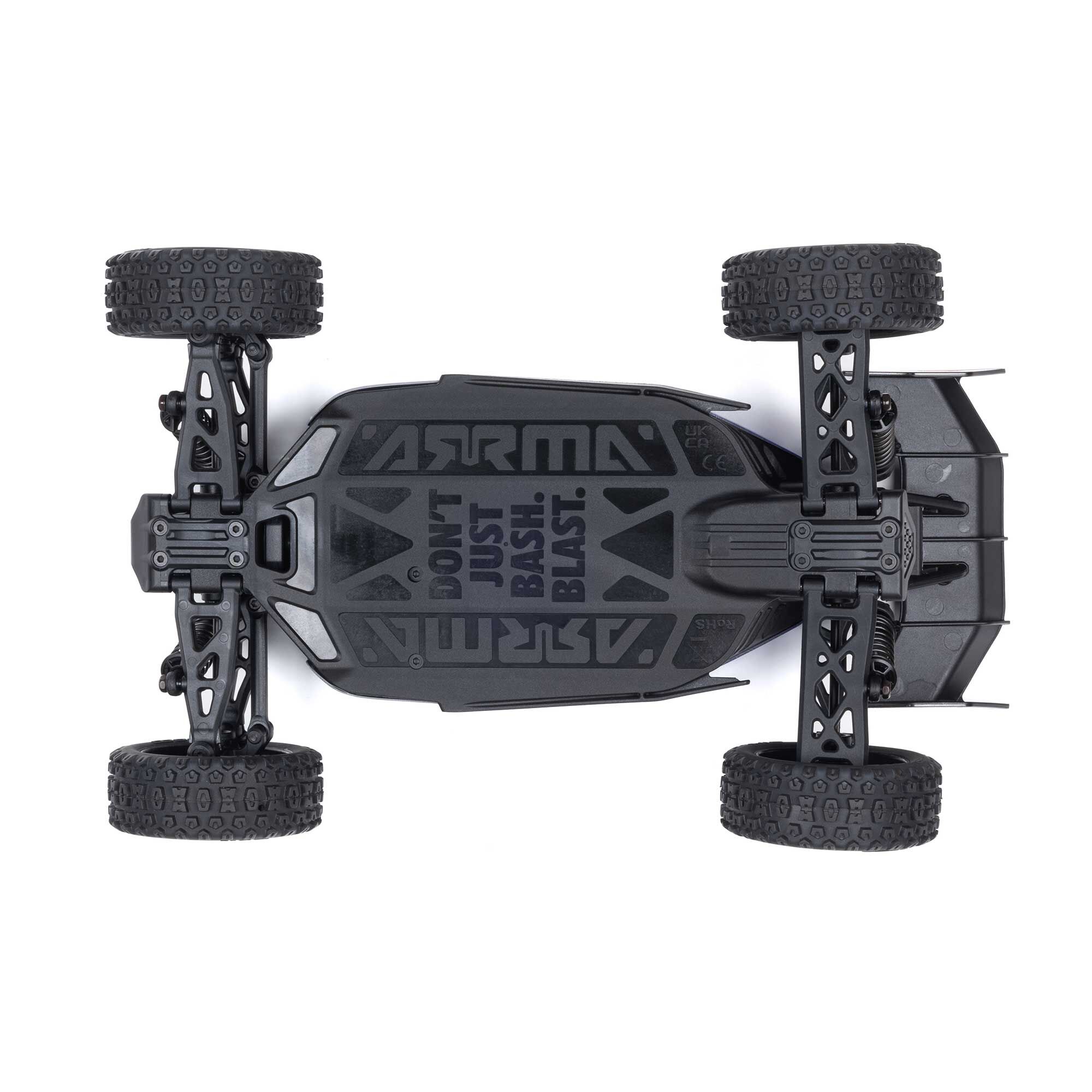 ARRMA 1/14 TYPHON GROM 4X4 RTR Brushed Buggy (Battery & Charger Included), Blue/Silver