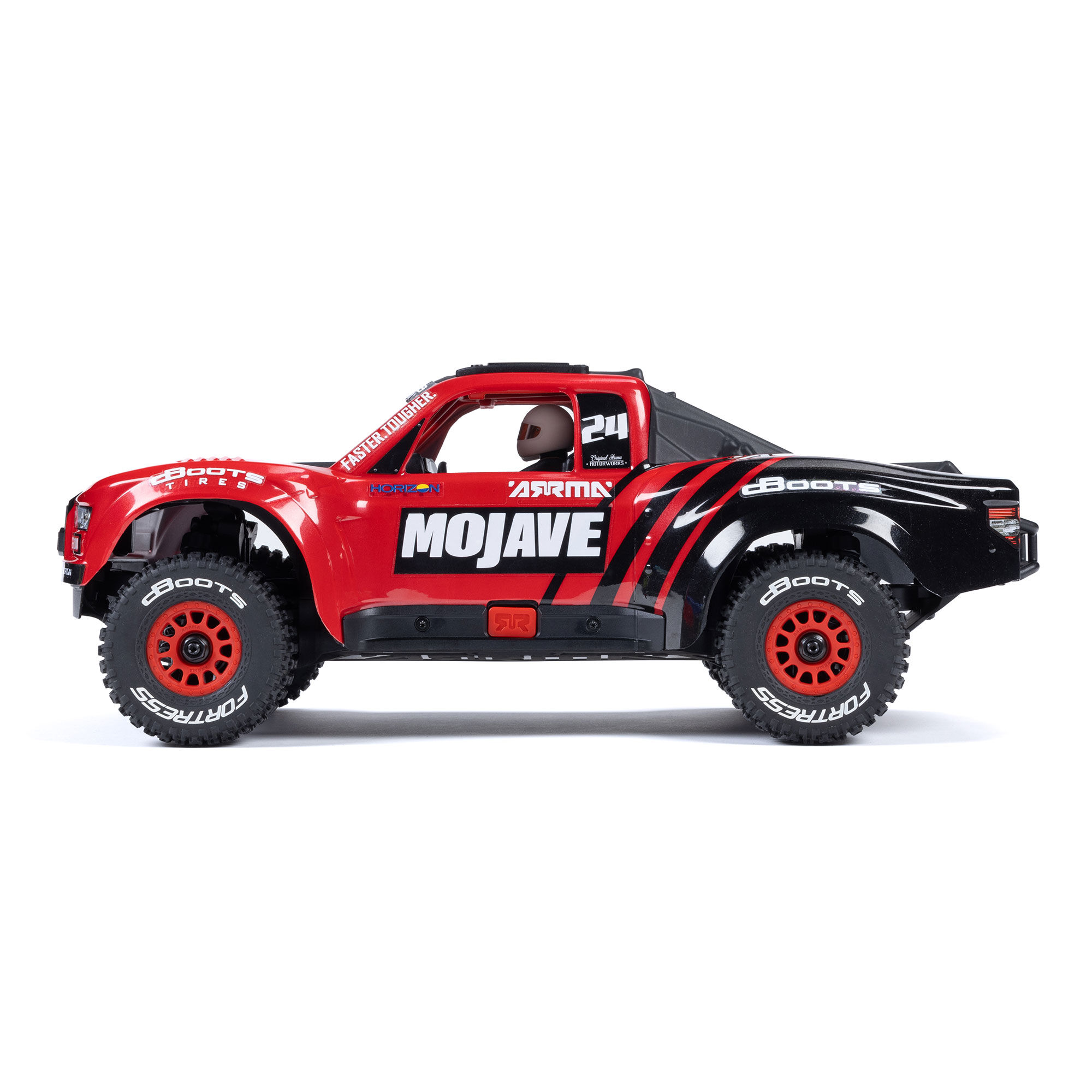 ARRMA 1/16 MOJAVE GROM 4X4 RTR Brushed Desert Truck (Battery & Charger Included), Red/Black