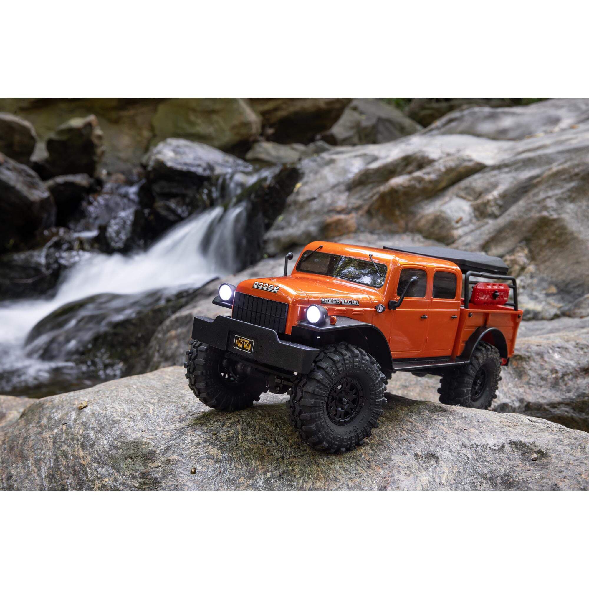 Axial 1/24 SCX24 Dodge Power Wagon 4X4 RTR Brushed Rock Crawler (Battery & Charger Included), Orange