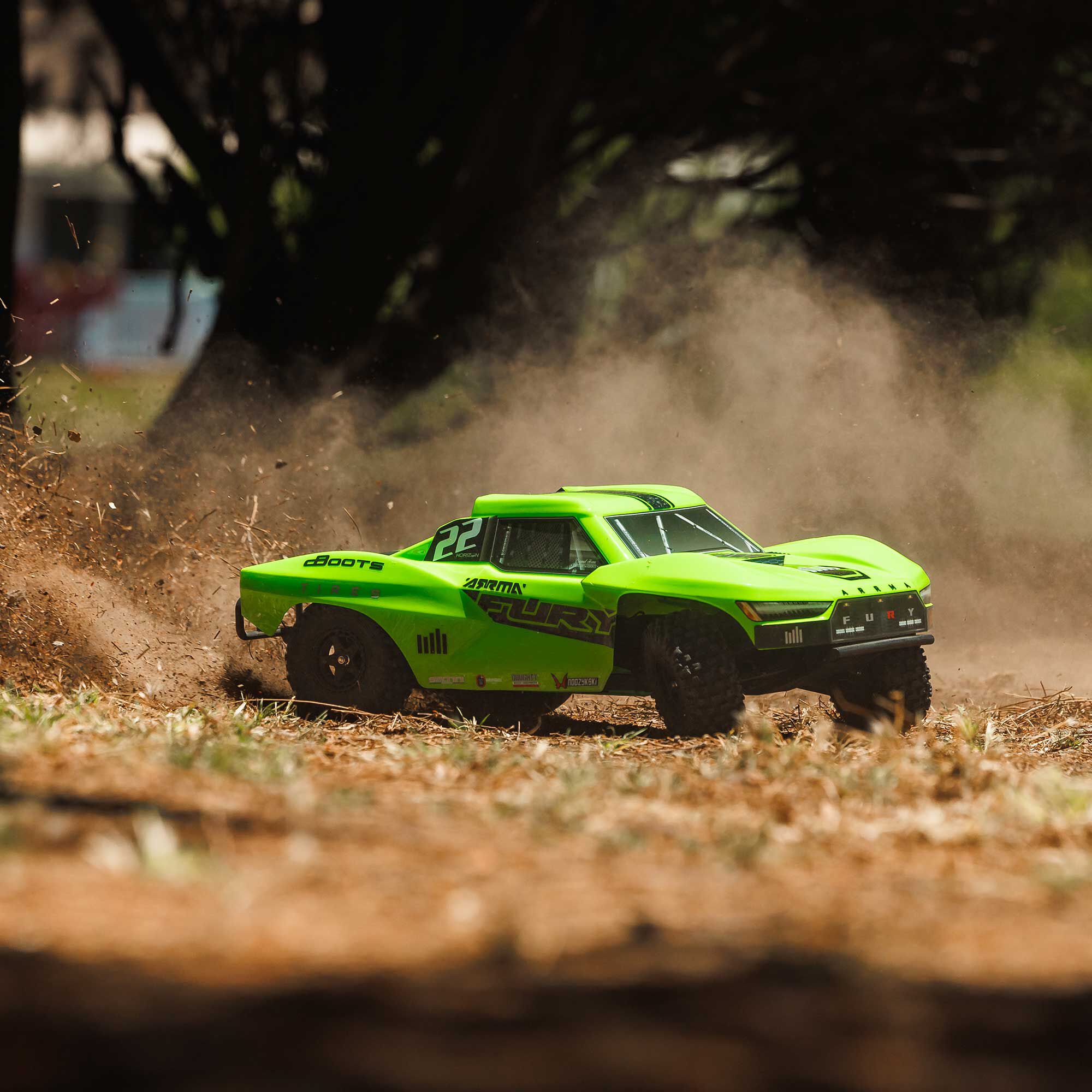 ARRMA 1/10 FURY 2WD RTR Brushed Short Course Truck, Green