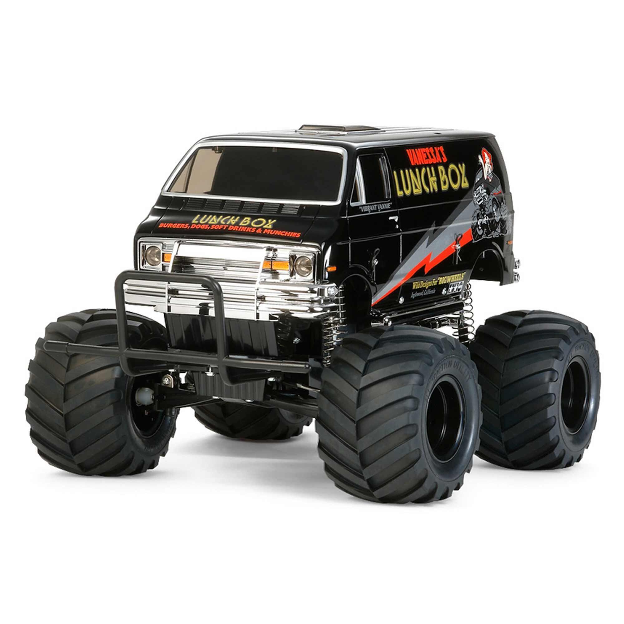 Tamiya 1/12 Lunch Box 2WD Monster Truck Kit, Black