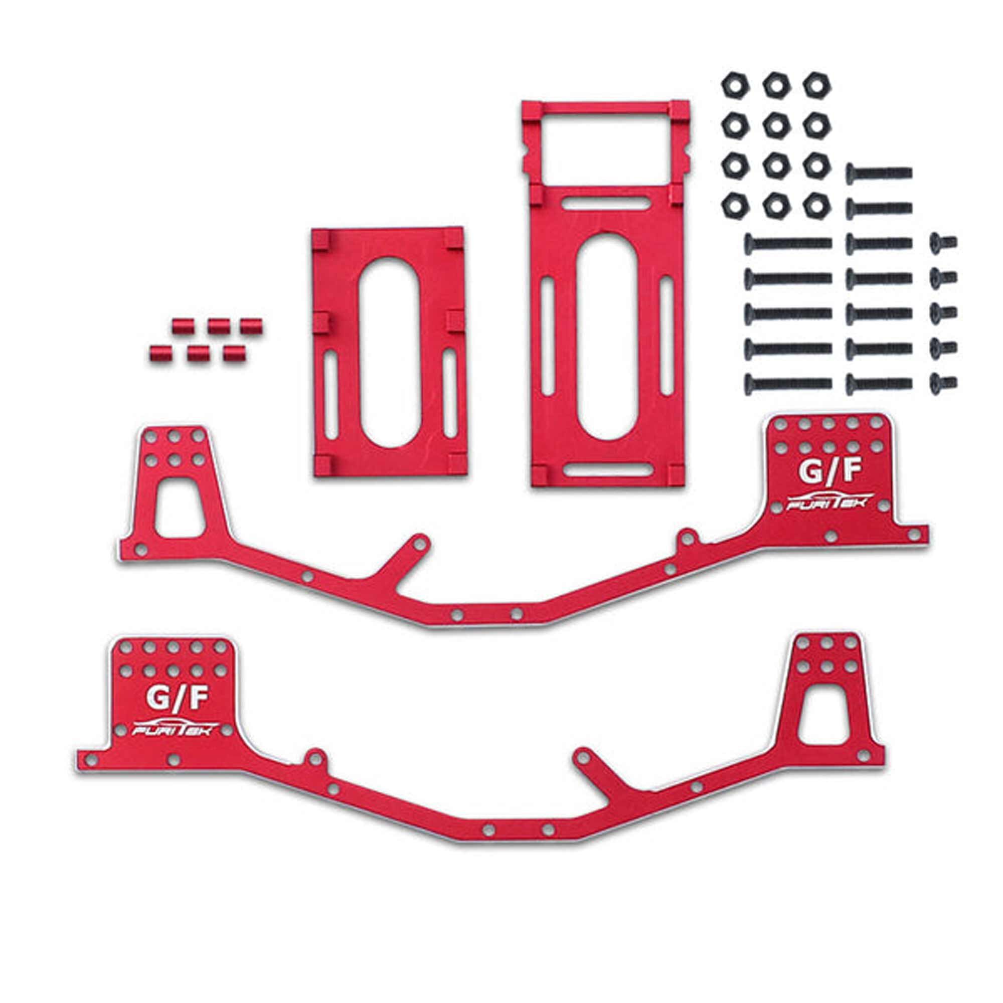 Furitek Akashi Aluminum Frame, Red: Kyosho Mini-Z 4X4