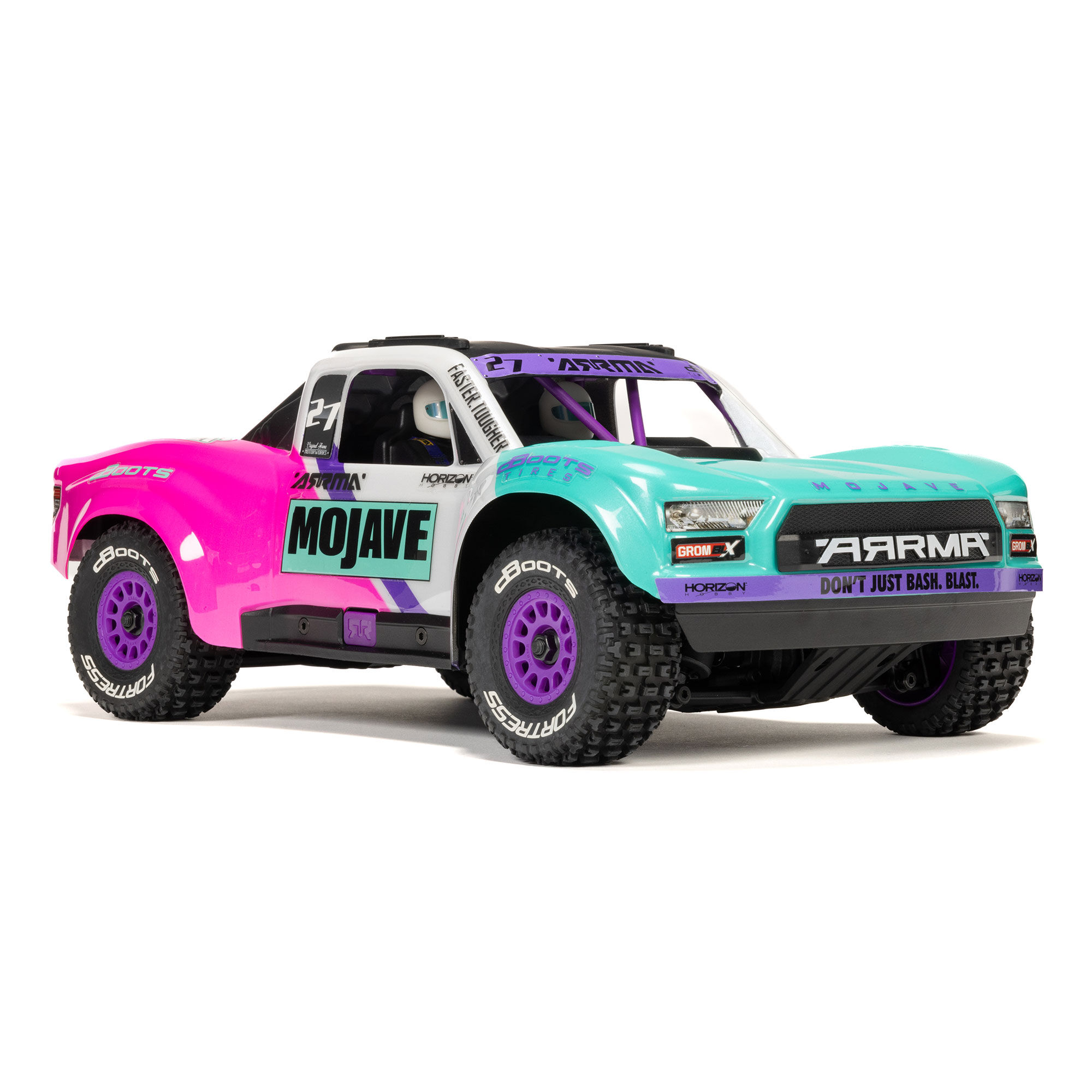 ARRMA 1/16 MOJAVE GROM 223S DSC 4X4 RTR Brushless Desert Truck, Teal (Battery & Charger Included)