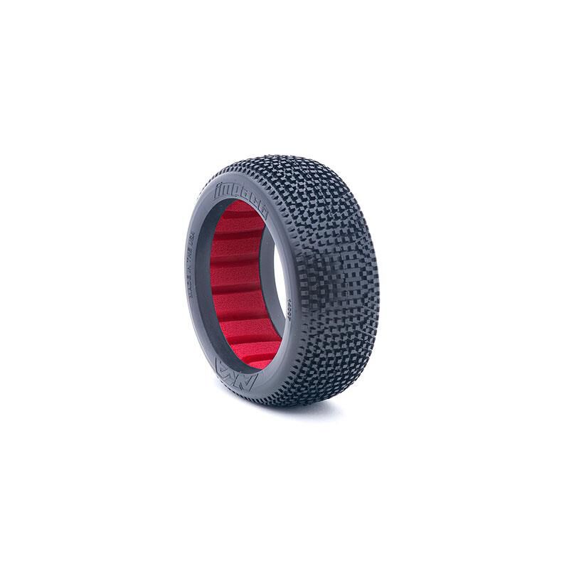 AKA PRODUCTS, INC. 1/8 Impact Soft Long Wear Tires, Red Inserts (2): Buggy