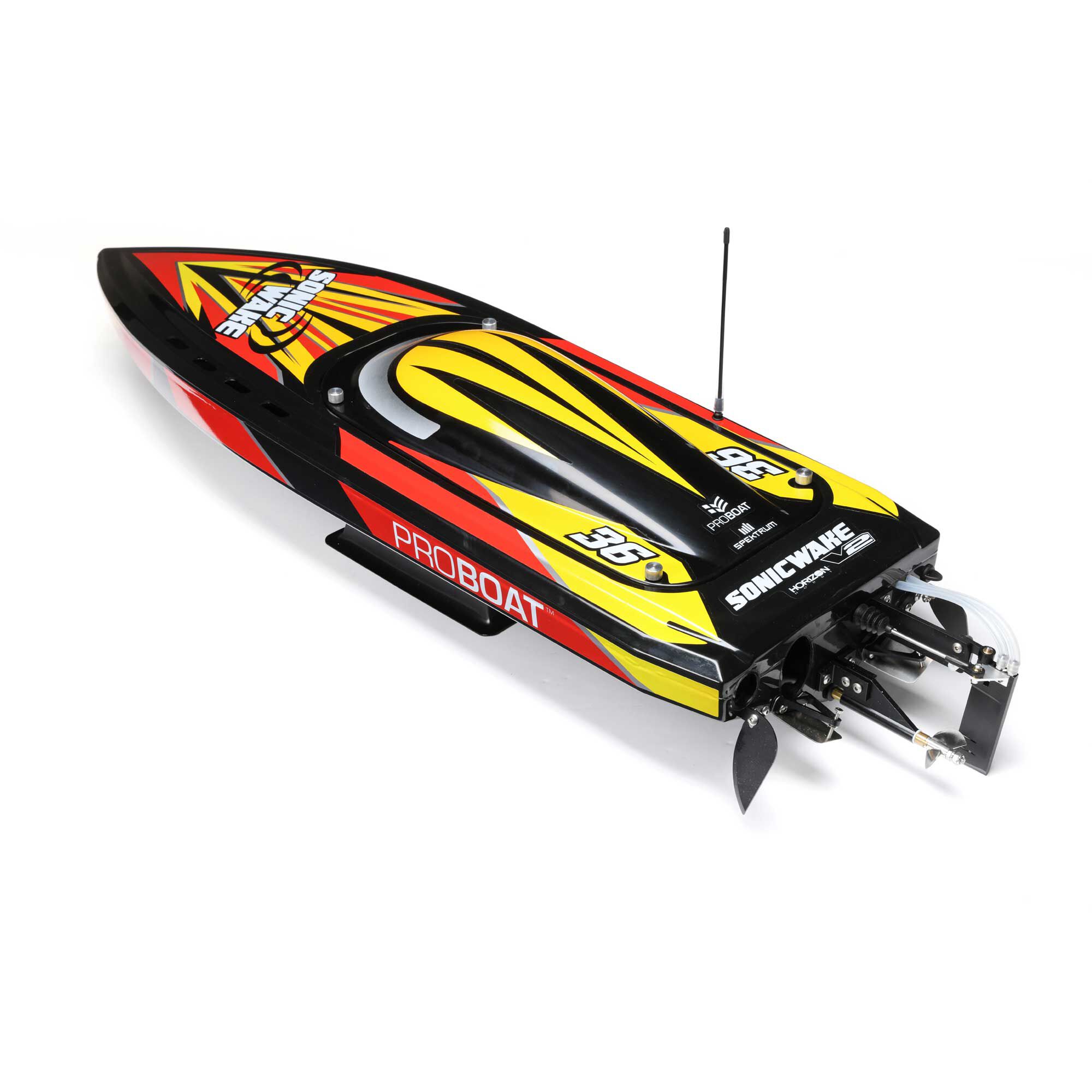 Pro Boat Sonicwake V2 36" Self-Righting Brushless Deep-V RTR, Black