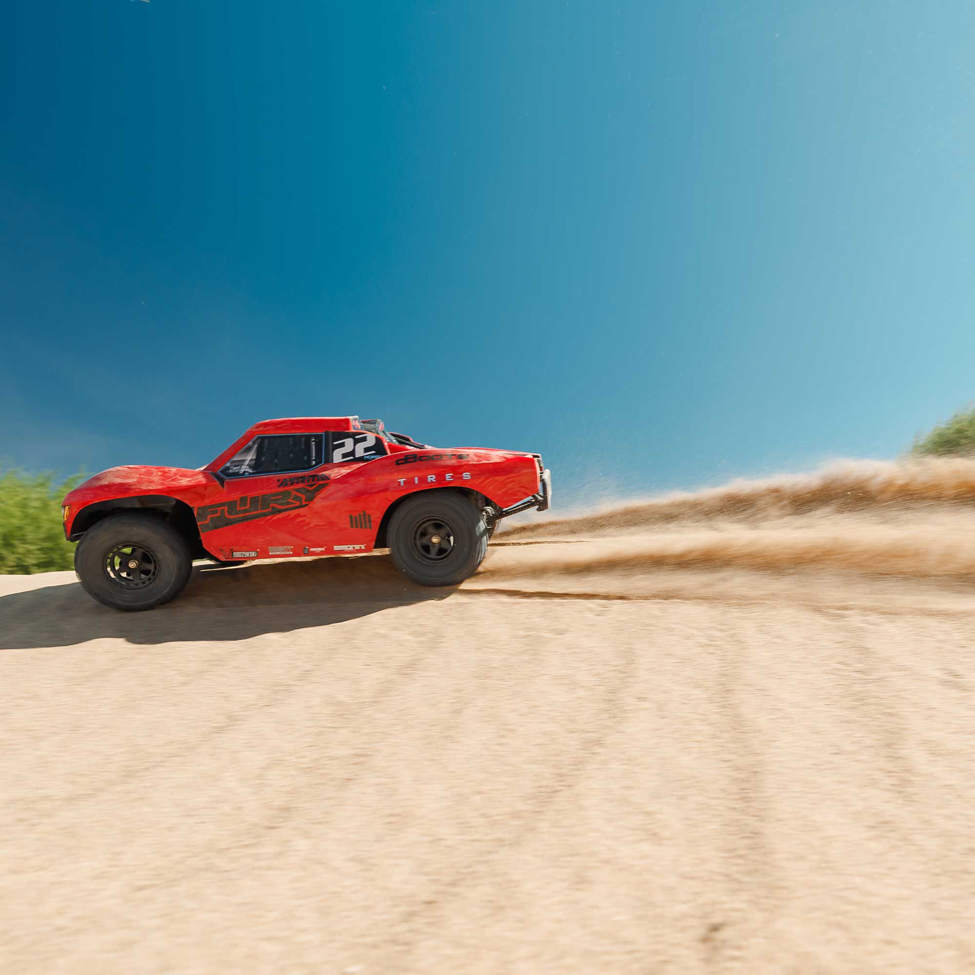 ARRMA 1/10 FURY 2WD RTR Brushed Short Course Truck (Battery & Charger Included), Red