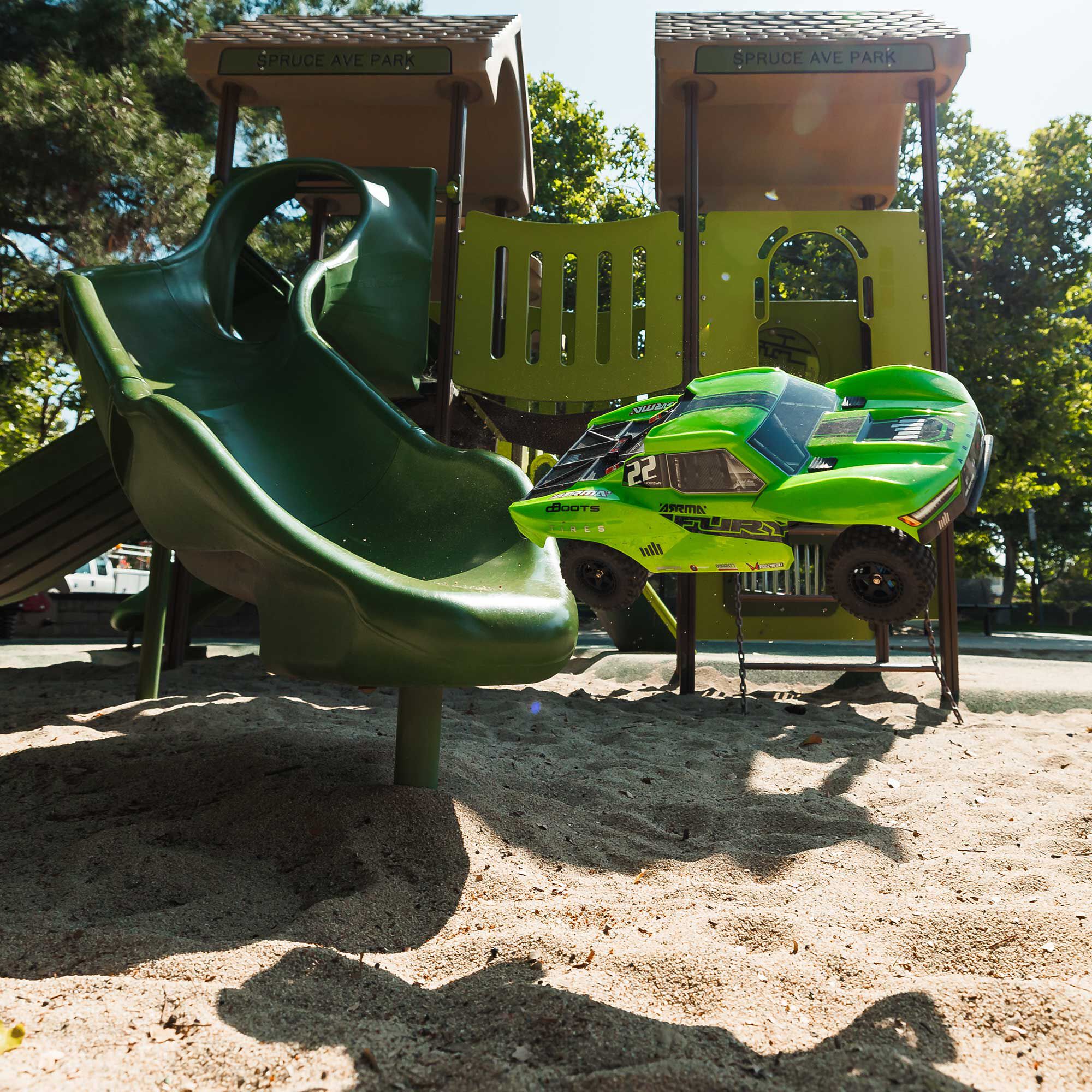 ARRMA 1/10 FURY 2WD RTR Brushed Short Course Truck, Green