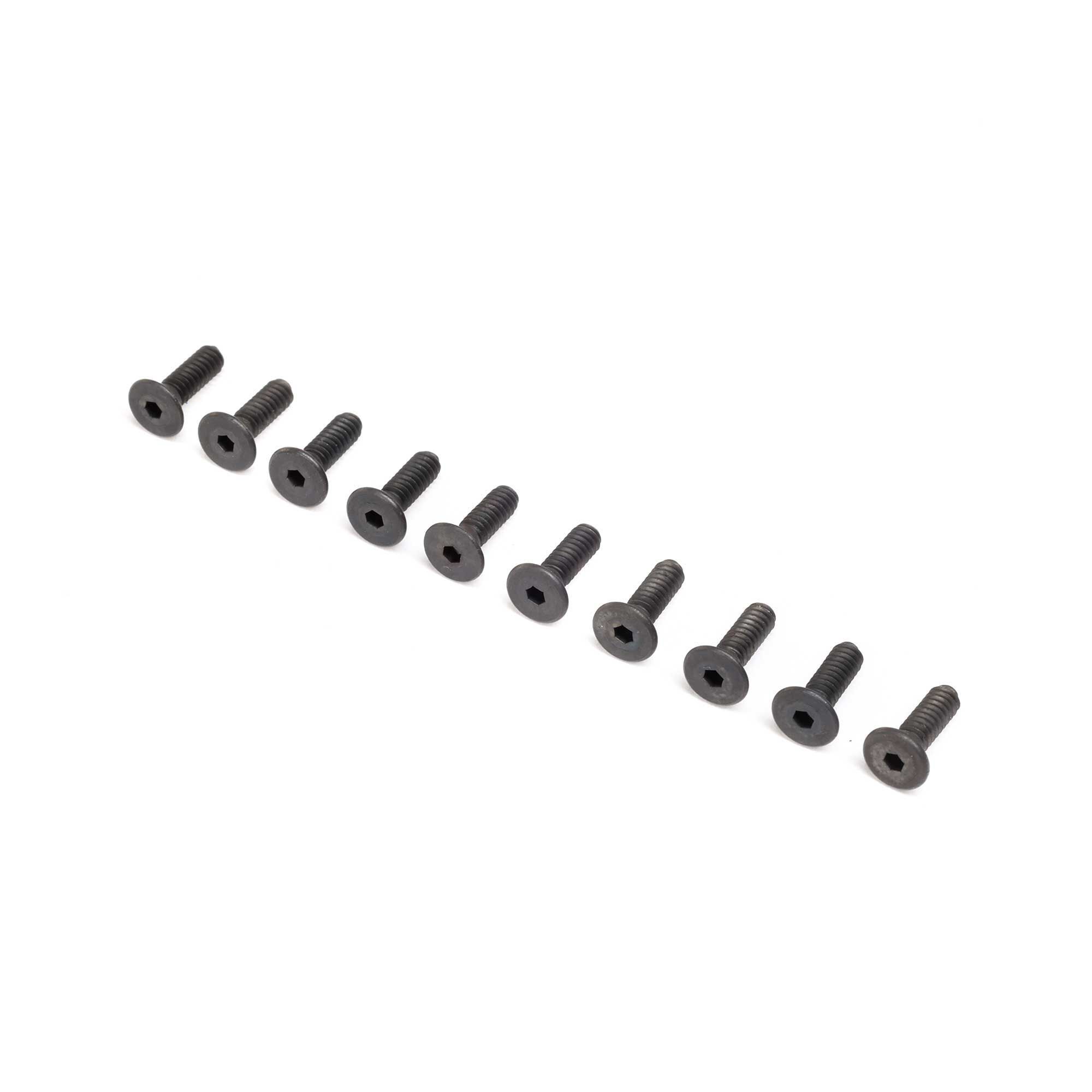 Losi Flat Head Screws, 4-40 x 3/8" (10)