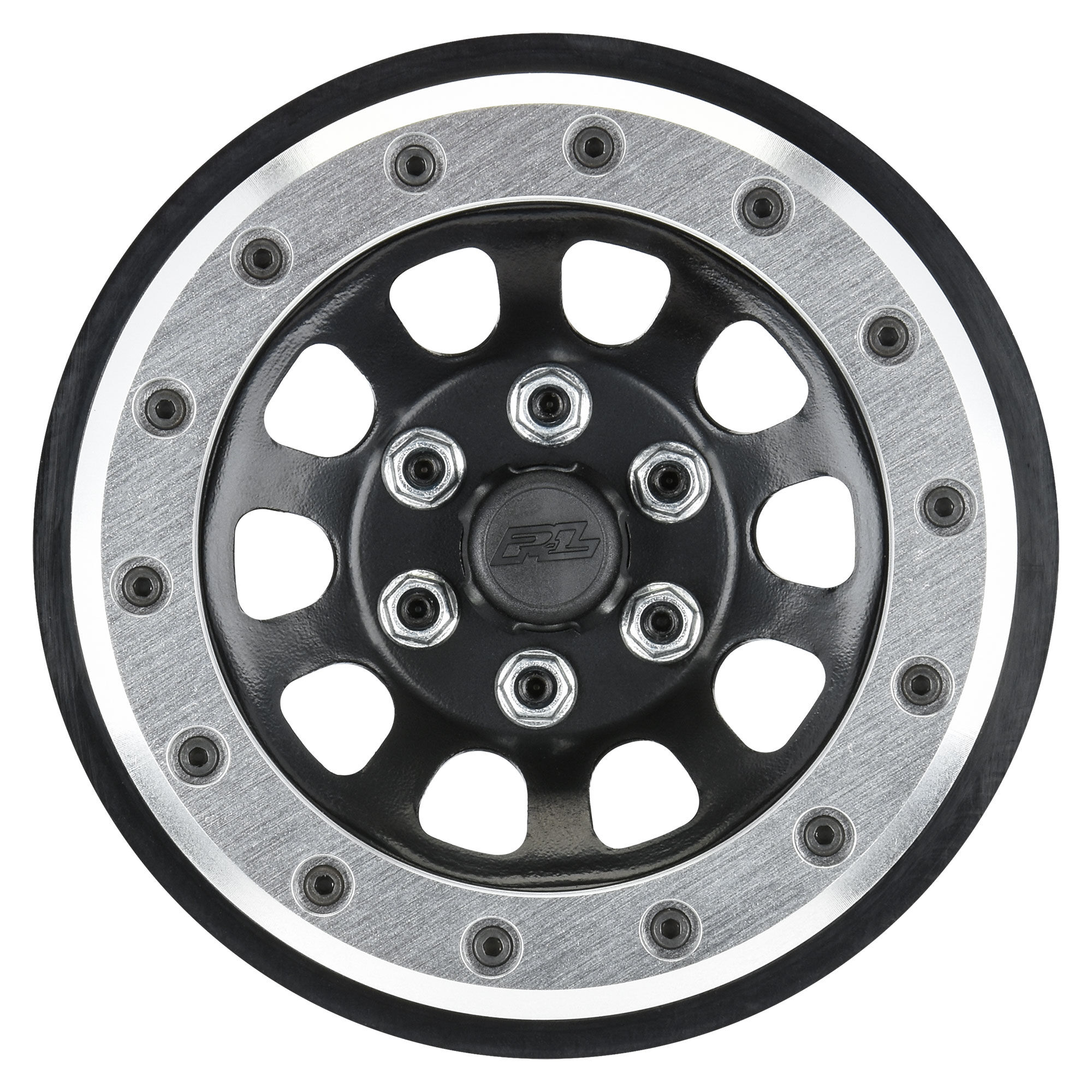 Pro-Line Racing 1/6 Steelies Stamped Steel 2.9" Dual Offset SCX6 Wheels Silver/Black