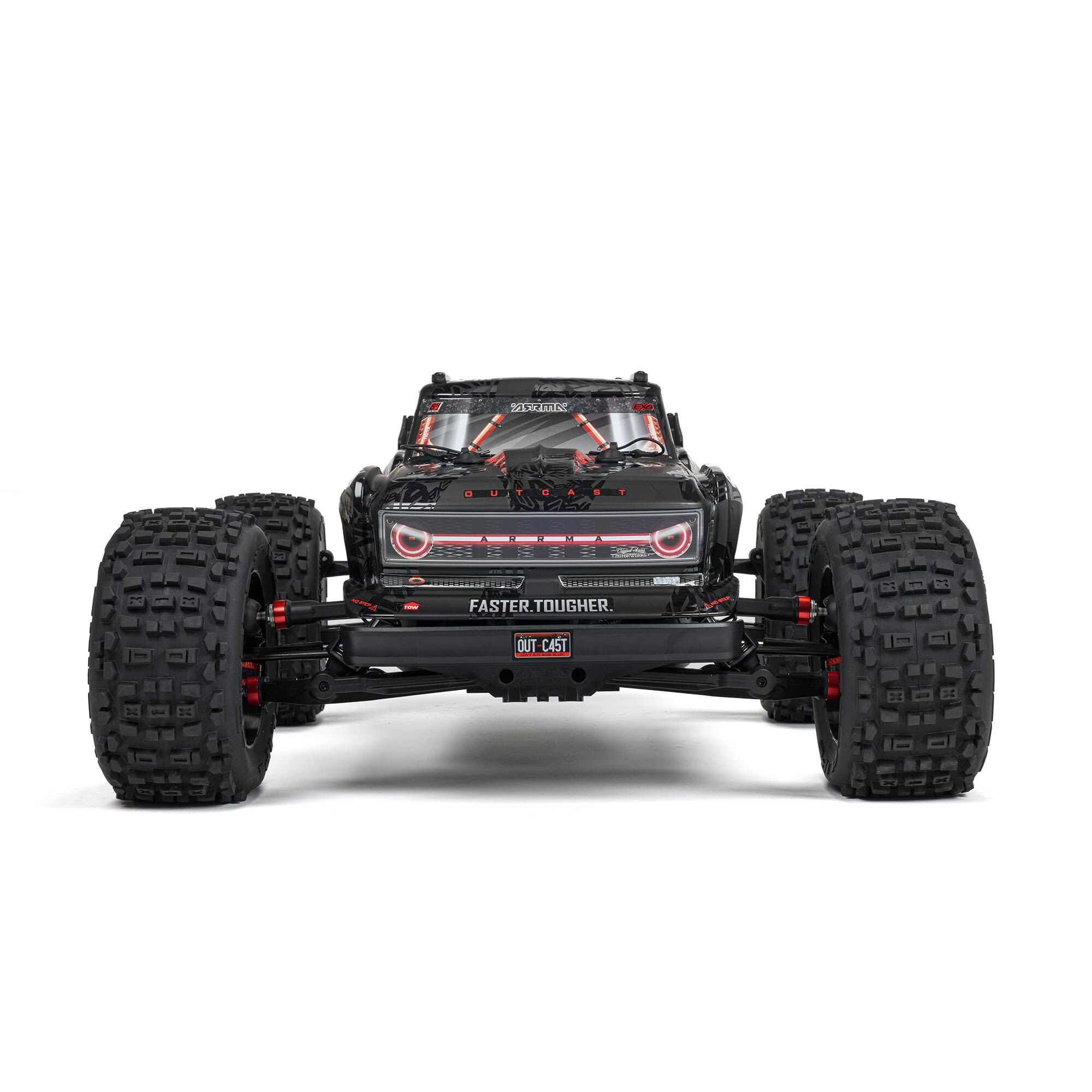 ARRMA 1/5 OUTCAST 8S EXB AVC 4X4 RTR Brushless Stunt Truck, Black