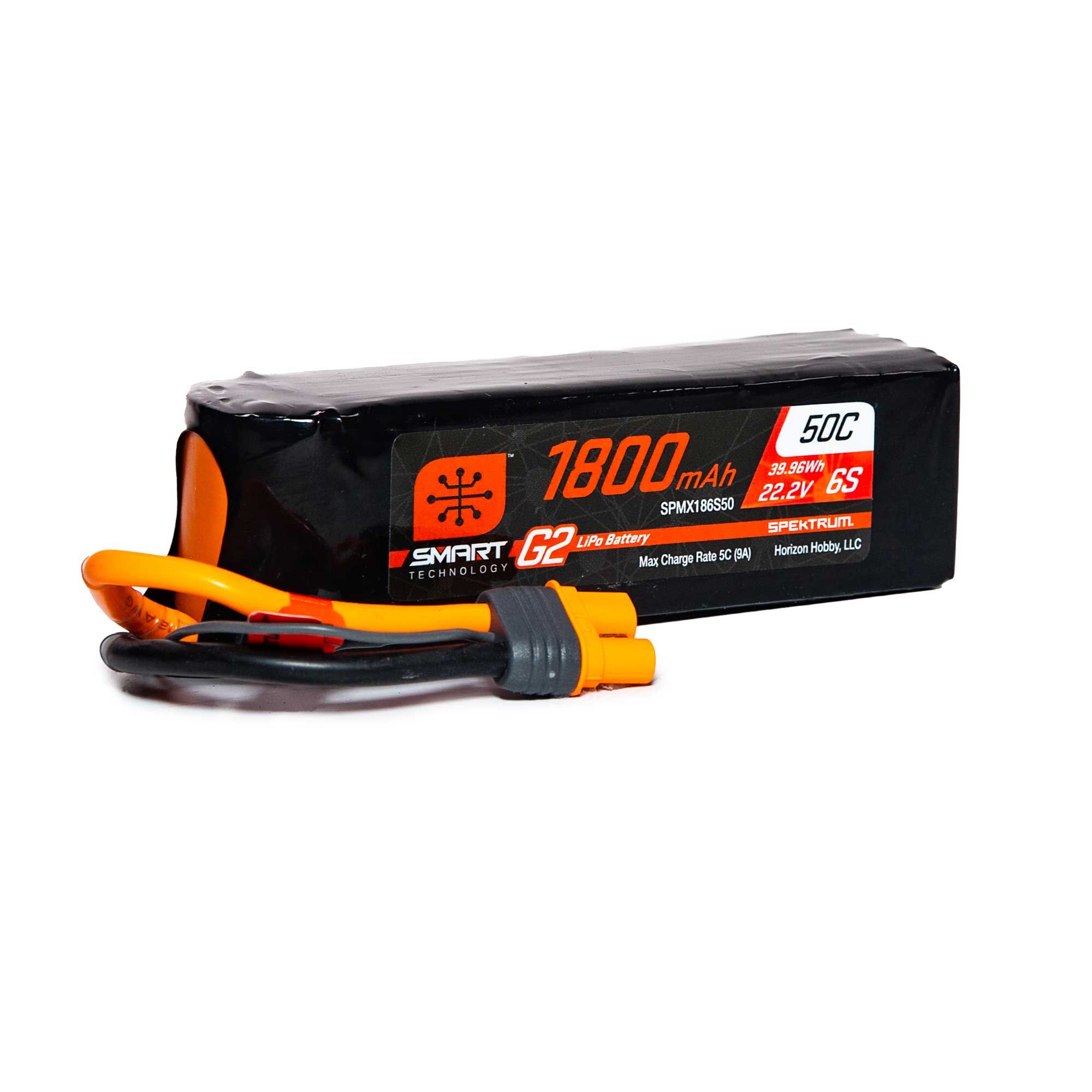 Spektrum Accessories 22.2V 1800mAh 6S 50C Smart G2 LiPo Battery: IC3