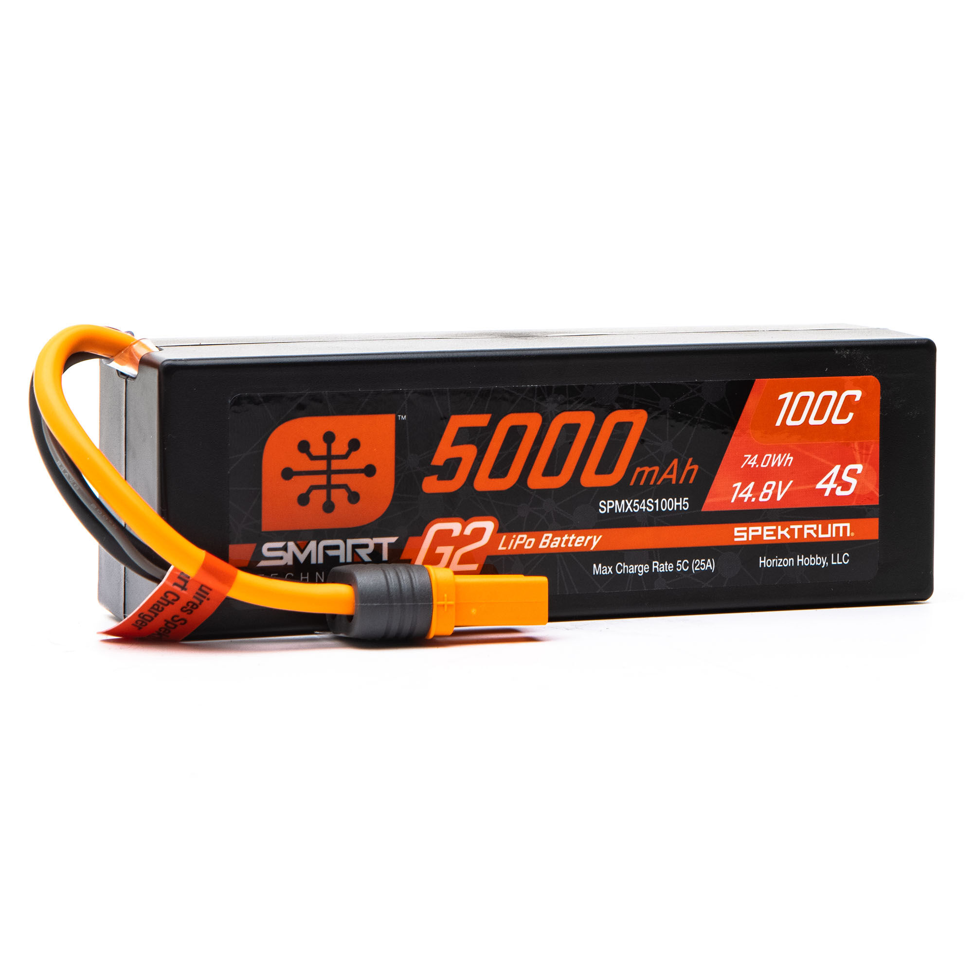Spektrum Accessories 14.8V 5000mAh 4S 100C Smart G2 Hardcase LiPo Battery: IC5