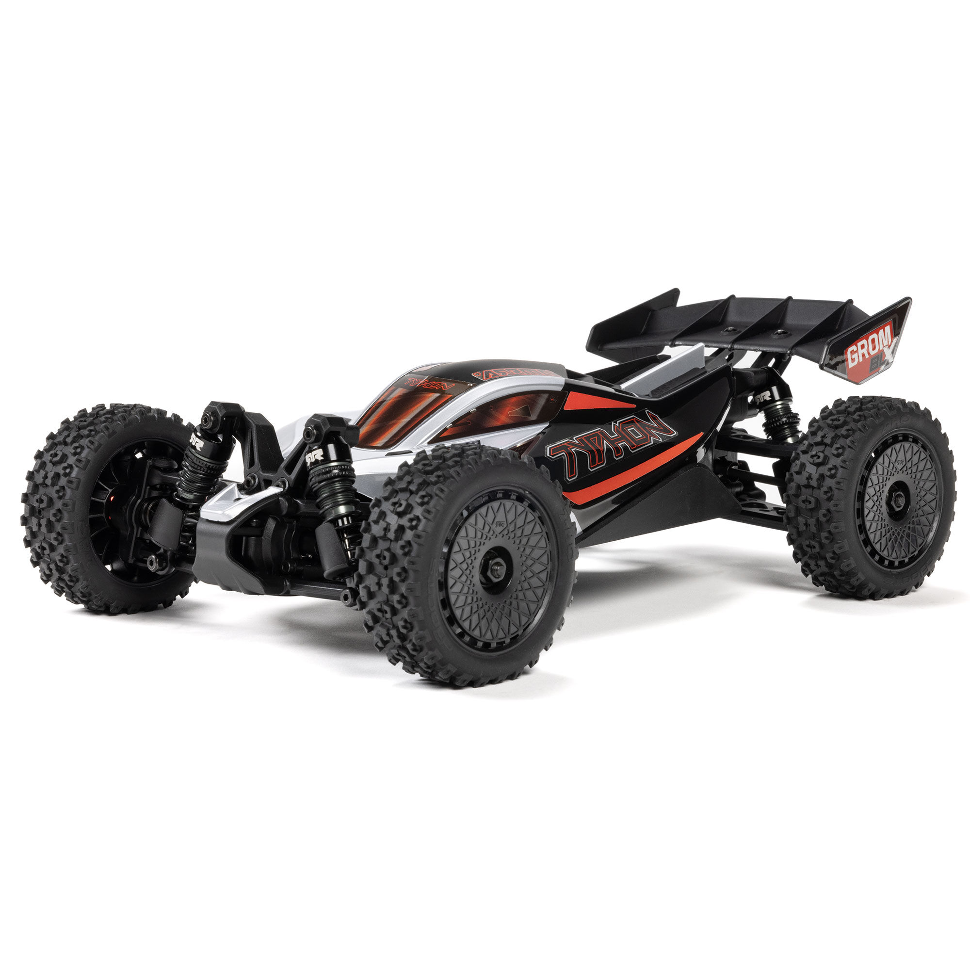 ARRMA 1/14 TYPHON GROM 223S DSC 4X4 RTR Brushless Buggy, Silver