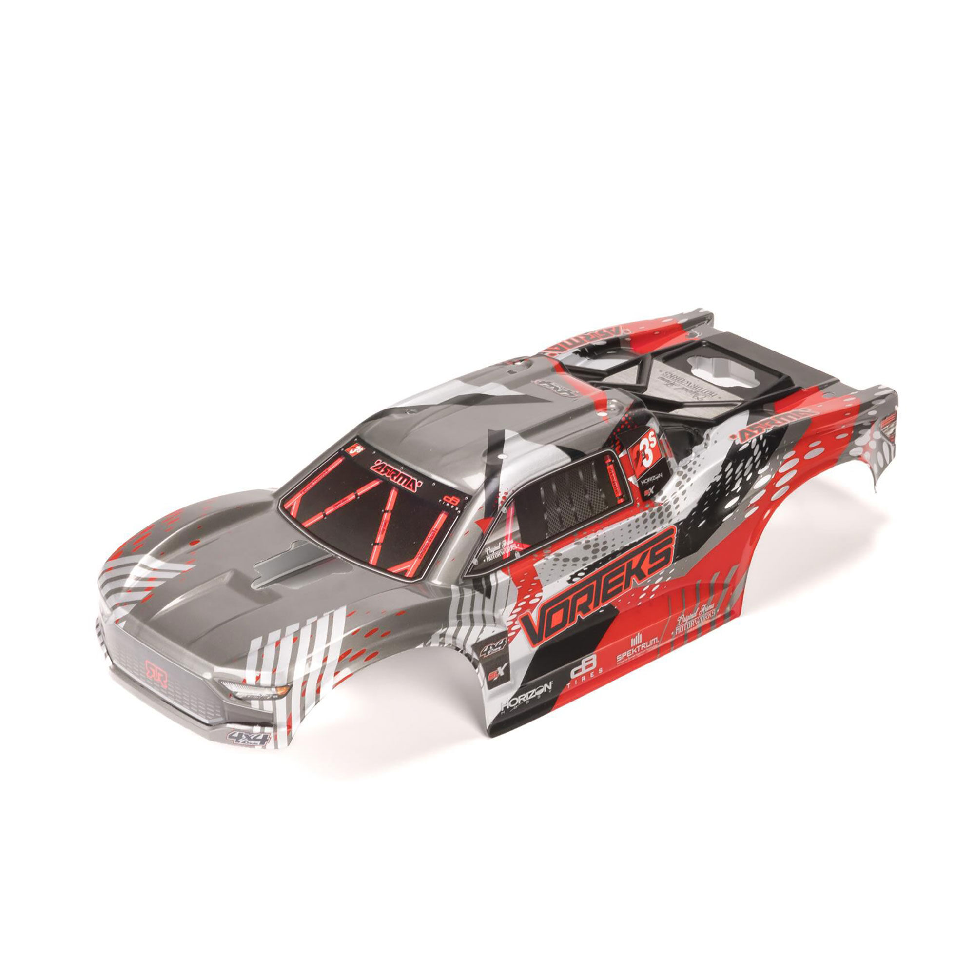 ARRMA VORTEKS Clipless Painted Decaled Body, Red