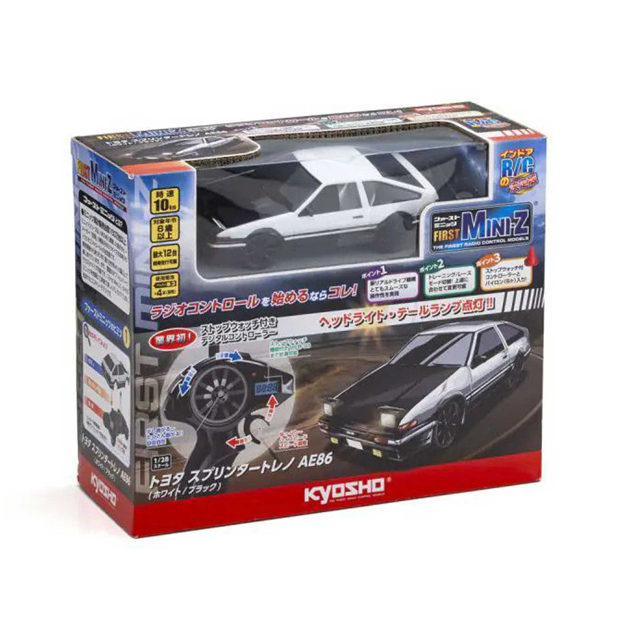 Kyosho 1/28 Toyota Trueno AE86 2WD On-Road First Mini-Z RTR, White