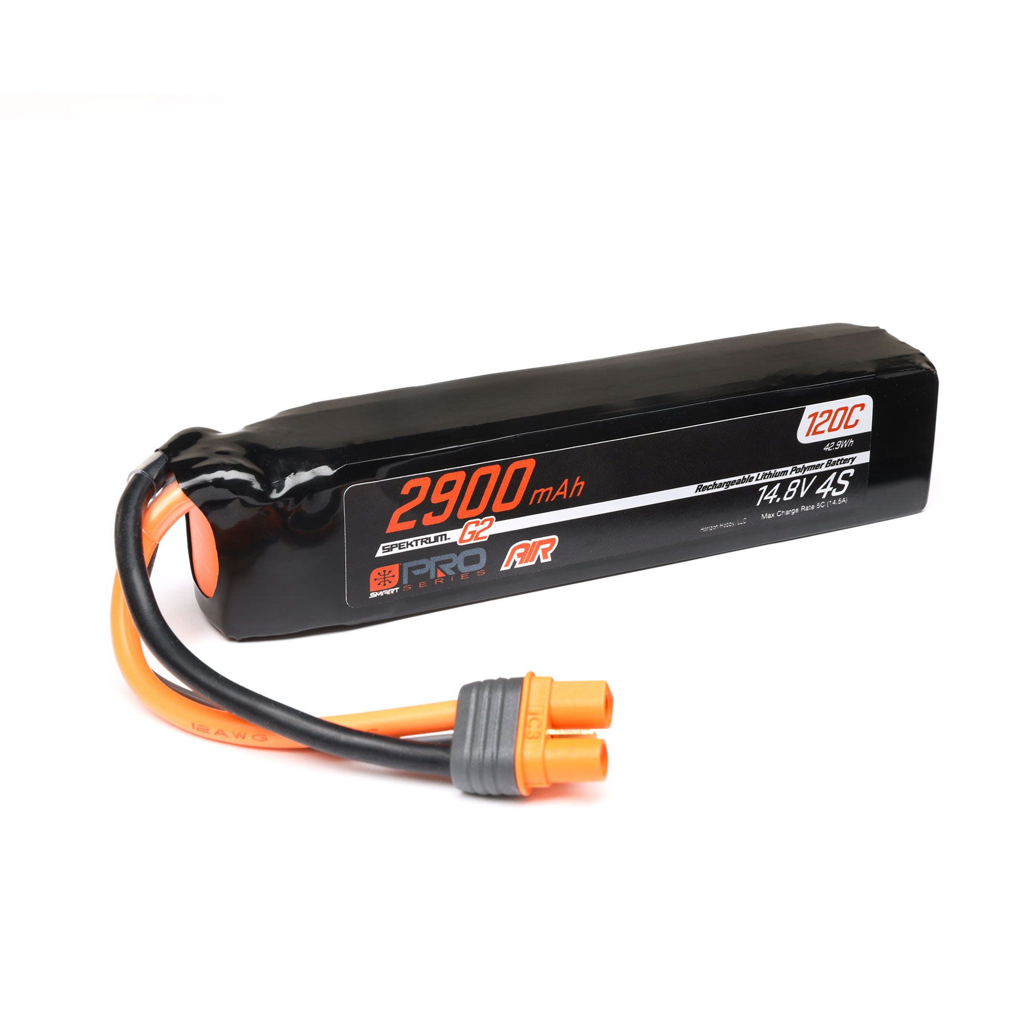 Spektrum Accessories 14.8V 2900mAh 4S 120C Smart G2 Pro Air LiPo Battery: IC3