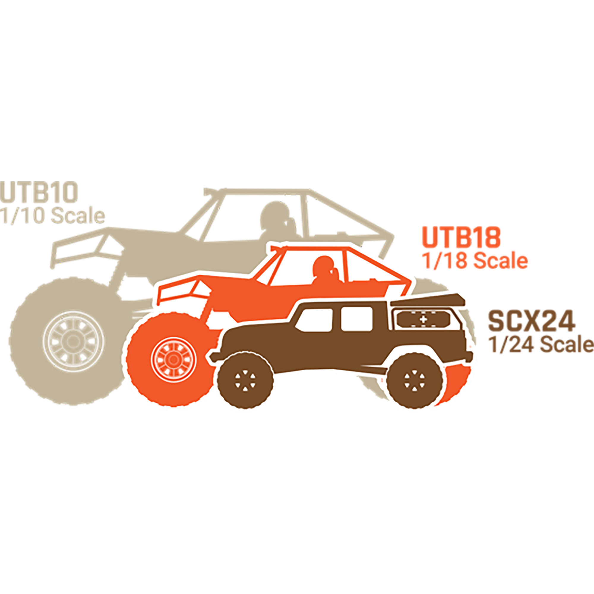 Axial 1/10 UTB10 Capra 1.9 4WS 4X4 Unlimited Trail Buggy Brushed RTR, Orange