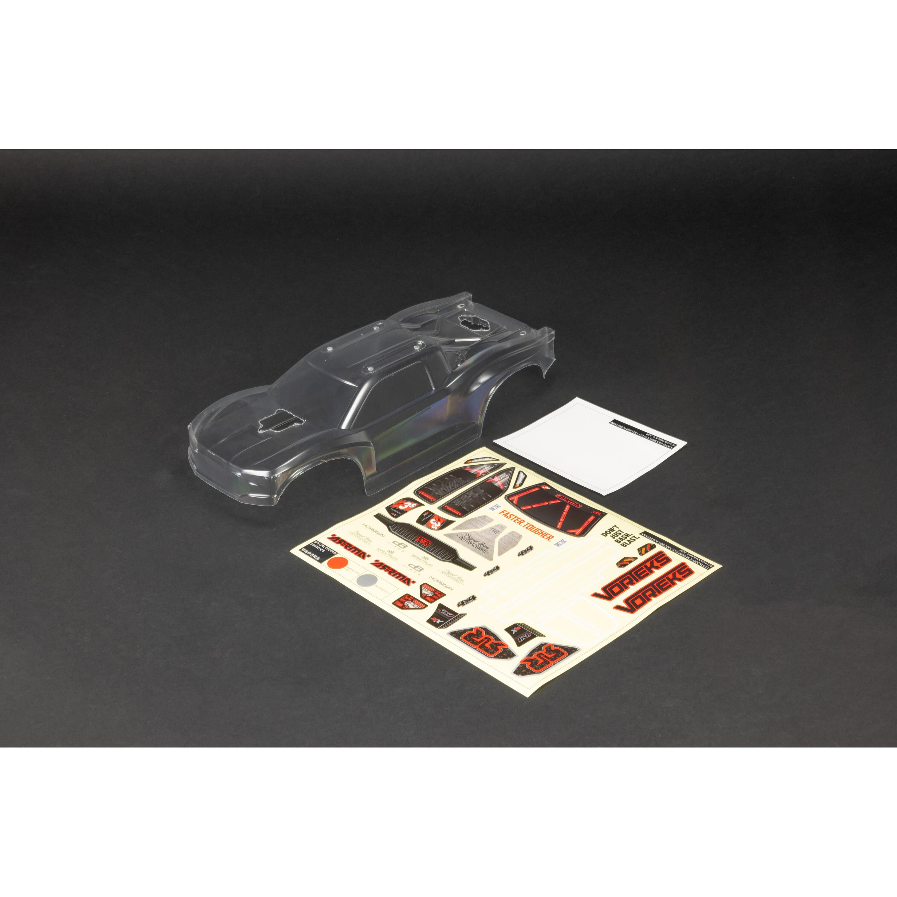 ARRMA VORTEKS 4x4 Trimmed Body, Clear