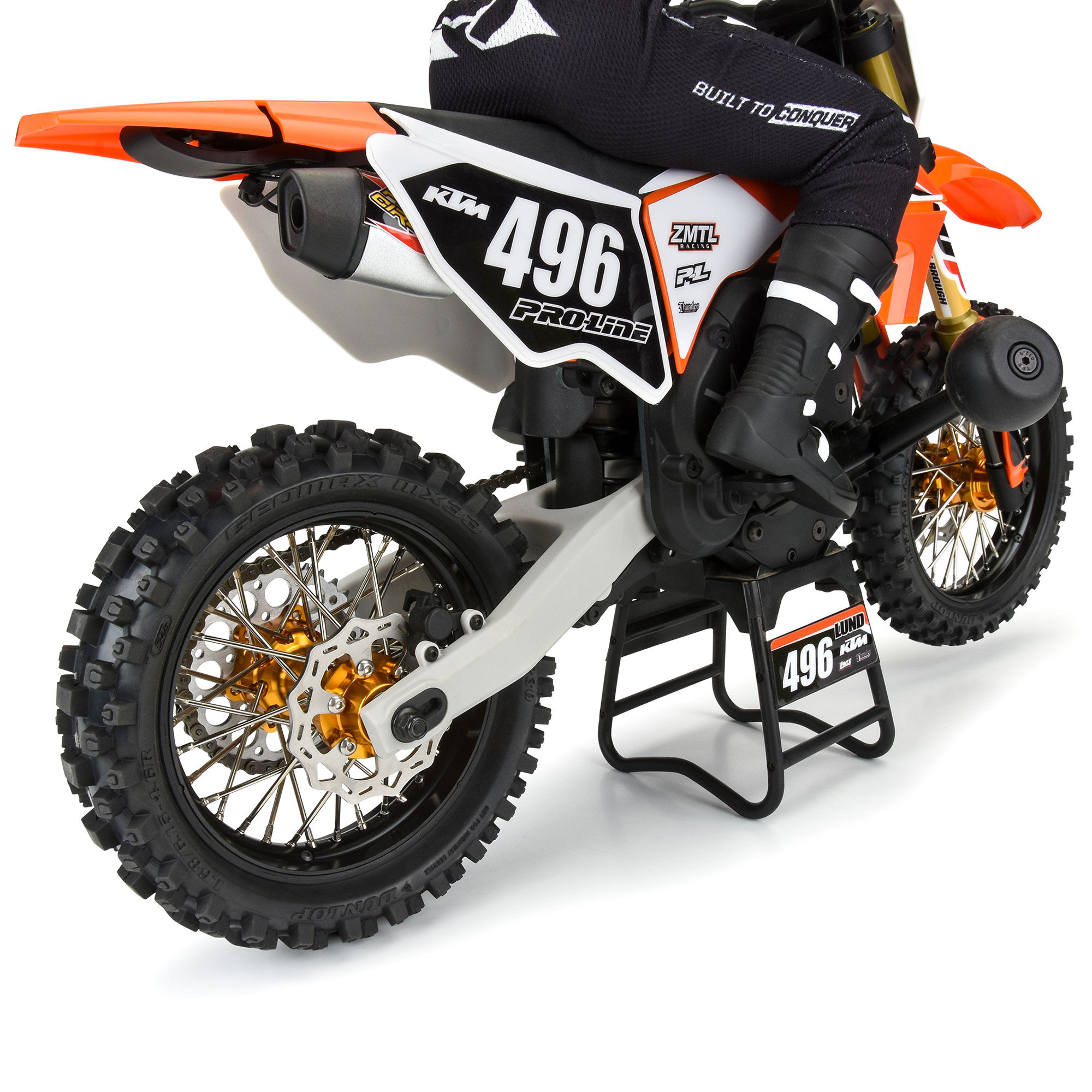 Pro-Line Racing 1/4 Pro-Spec Aluminum V2 Bead Rear Wheel Black/Gold (1): Promoto-MX