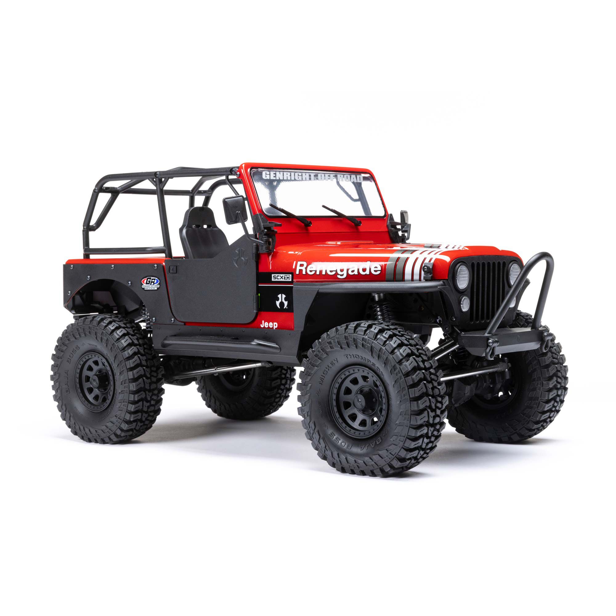 Axial 1/10 SCX10 III Jeep CJ-7 4X4 RTR Brushed Rock Crawler, Red